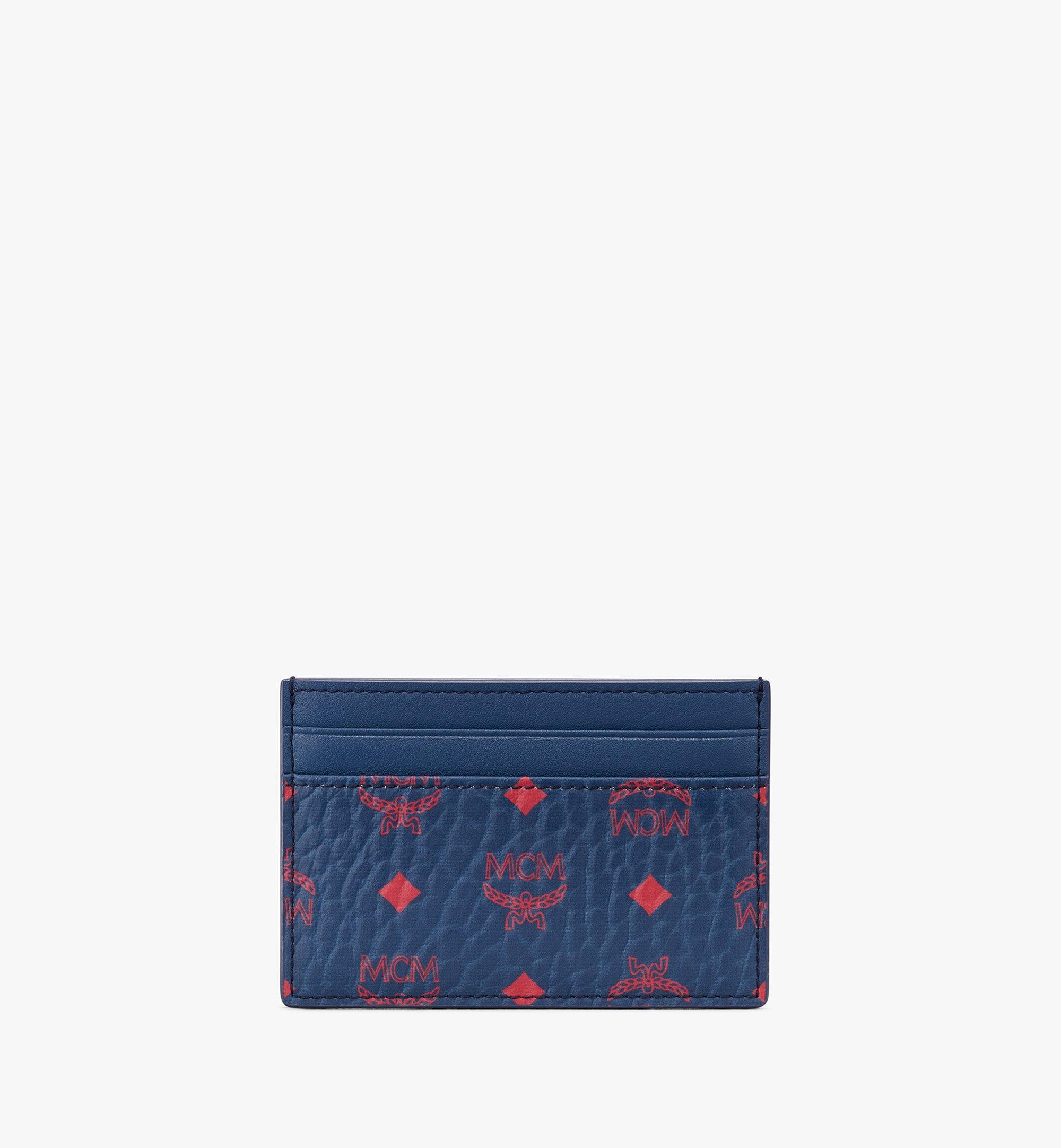 MCM blue outlet Card Case