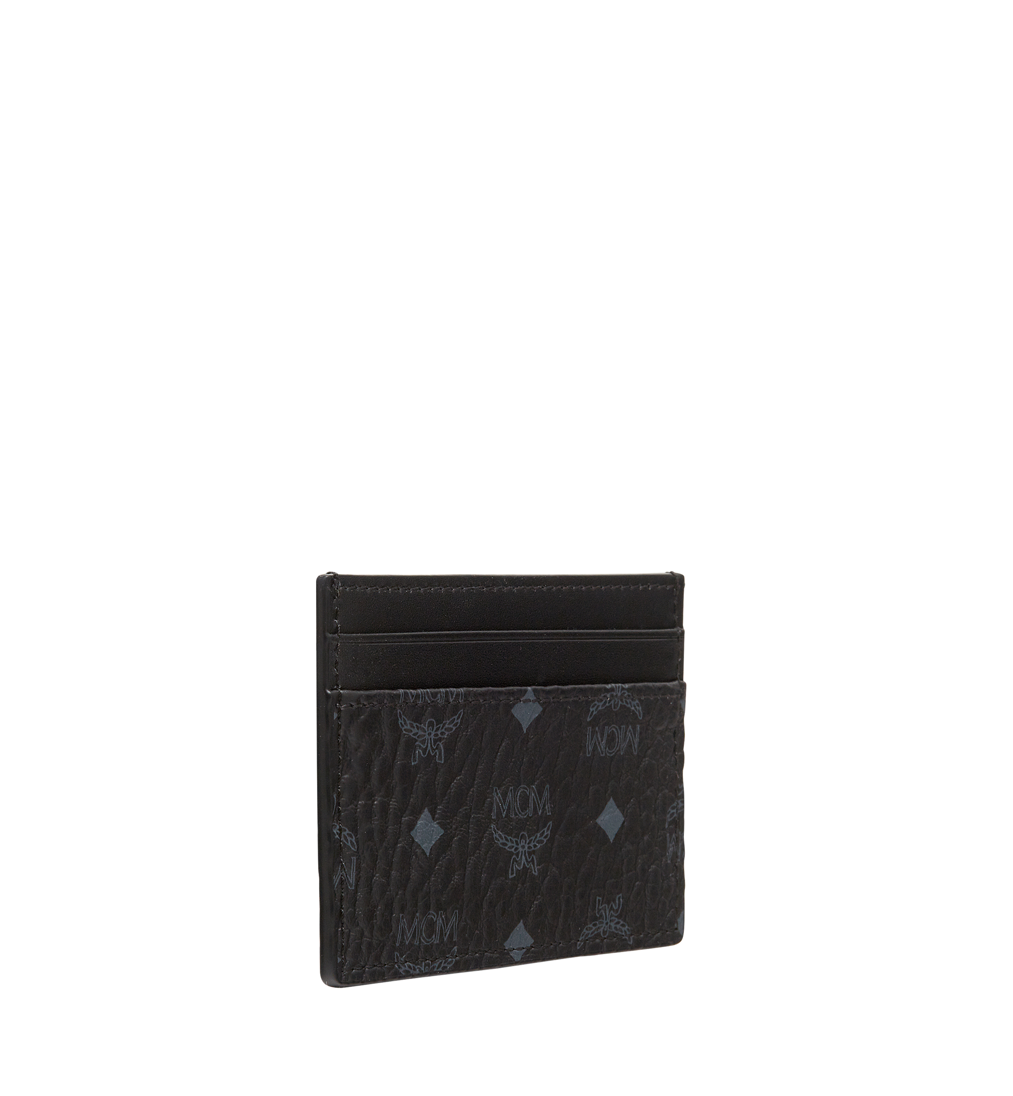 MCM M-Veritas Mini Coated-Canvas Wallet Black