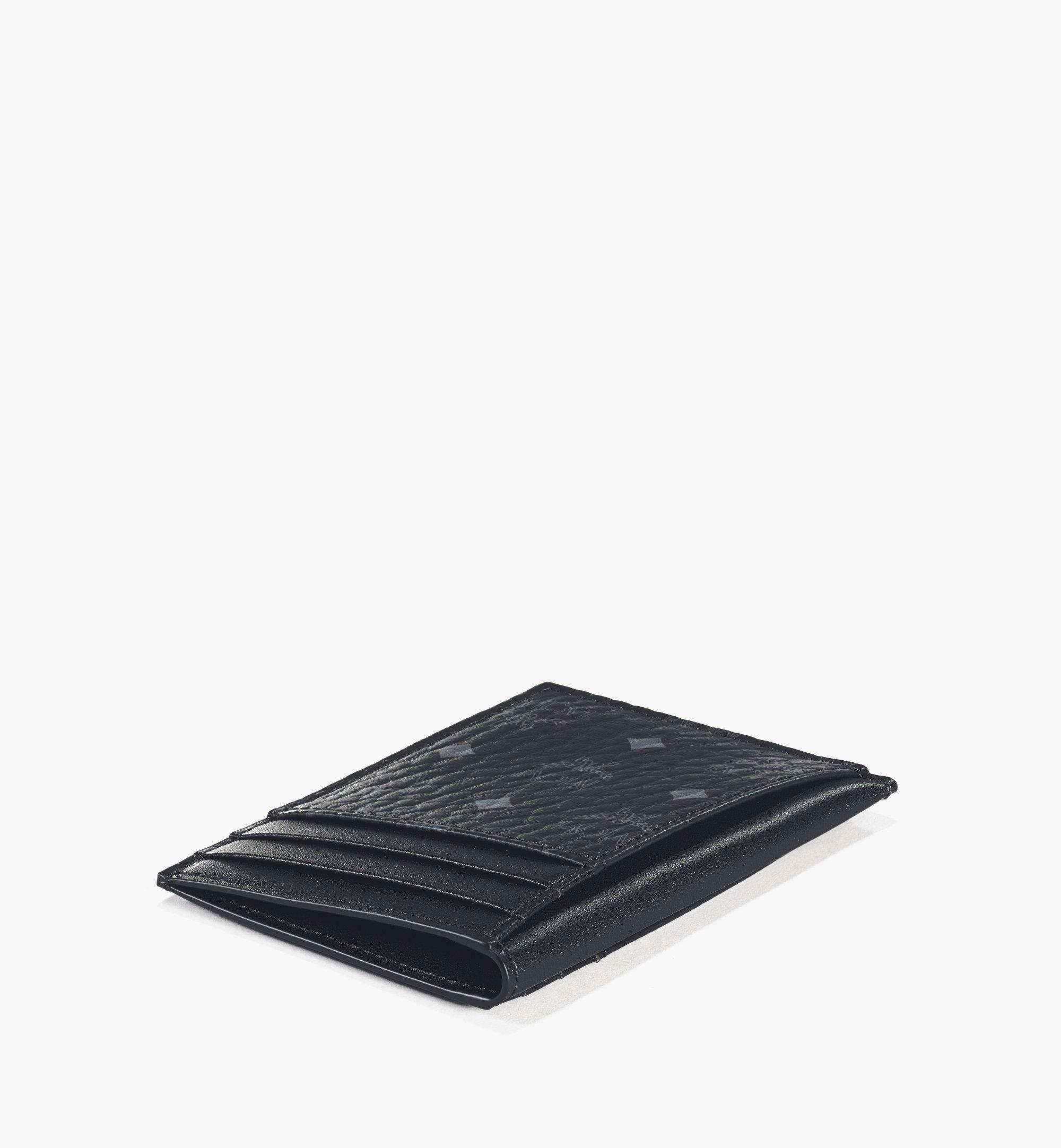 Mcm (Black Money Clip Wallet in Tivitat Leather)