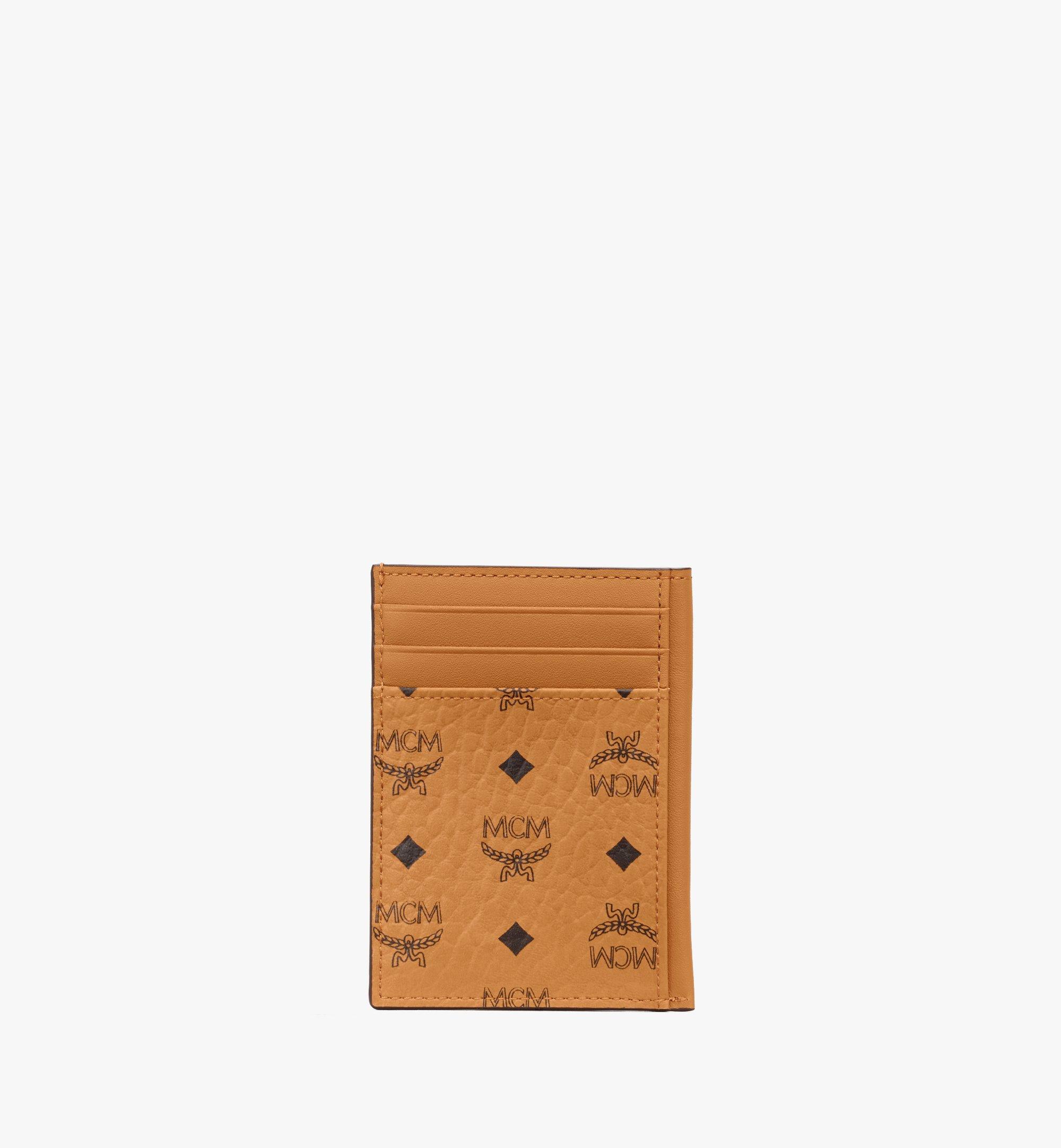 MCM N/S Card Case in Visetos Original Cognac MXAAAVI03CO001 Alternate View 2