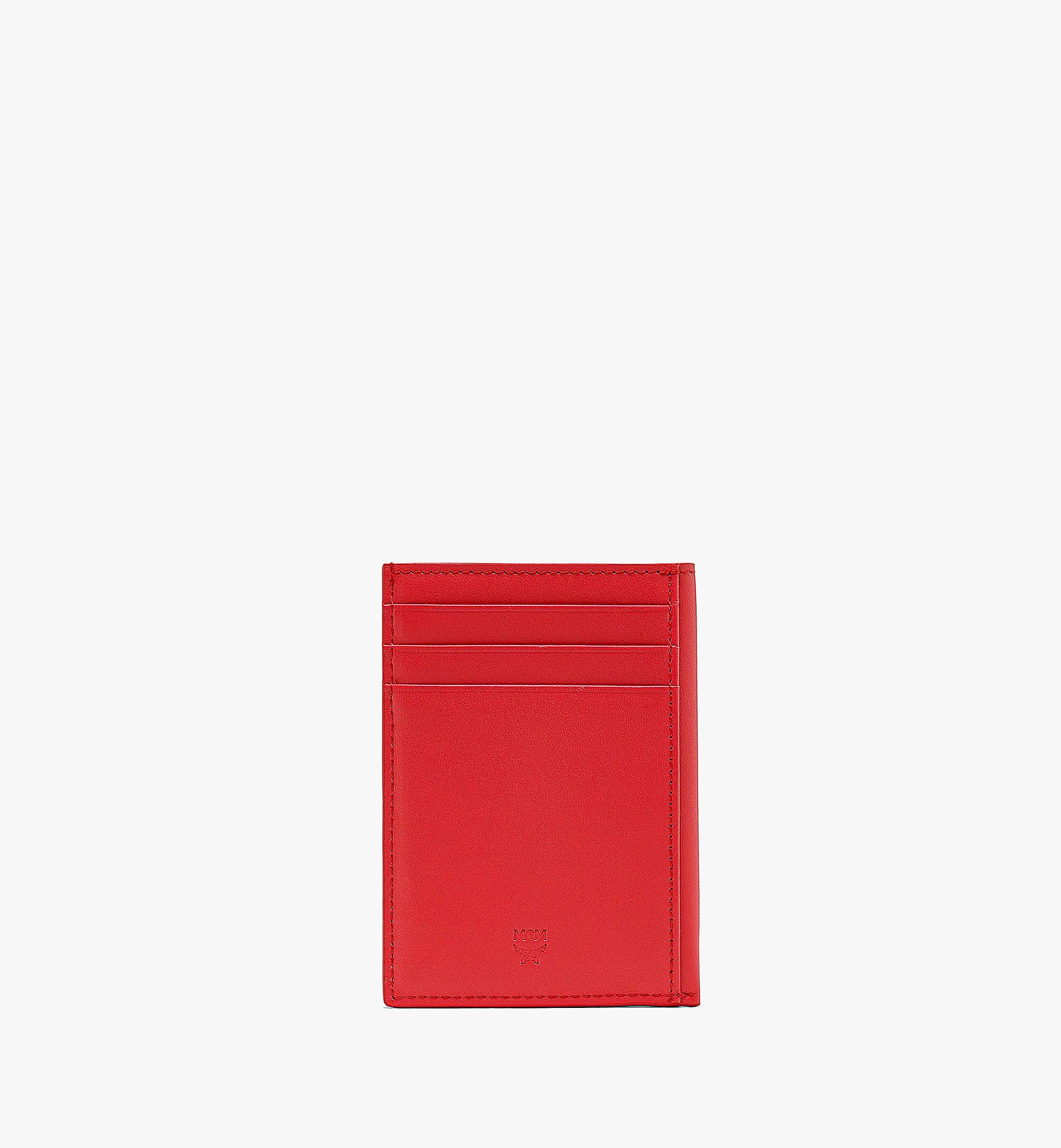 Mini N/S Card Case in Visetos Original Red | MCM ®US