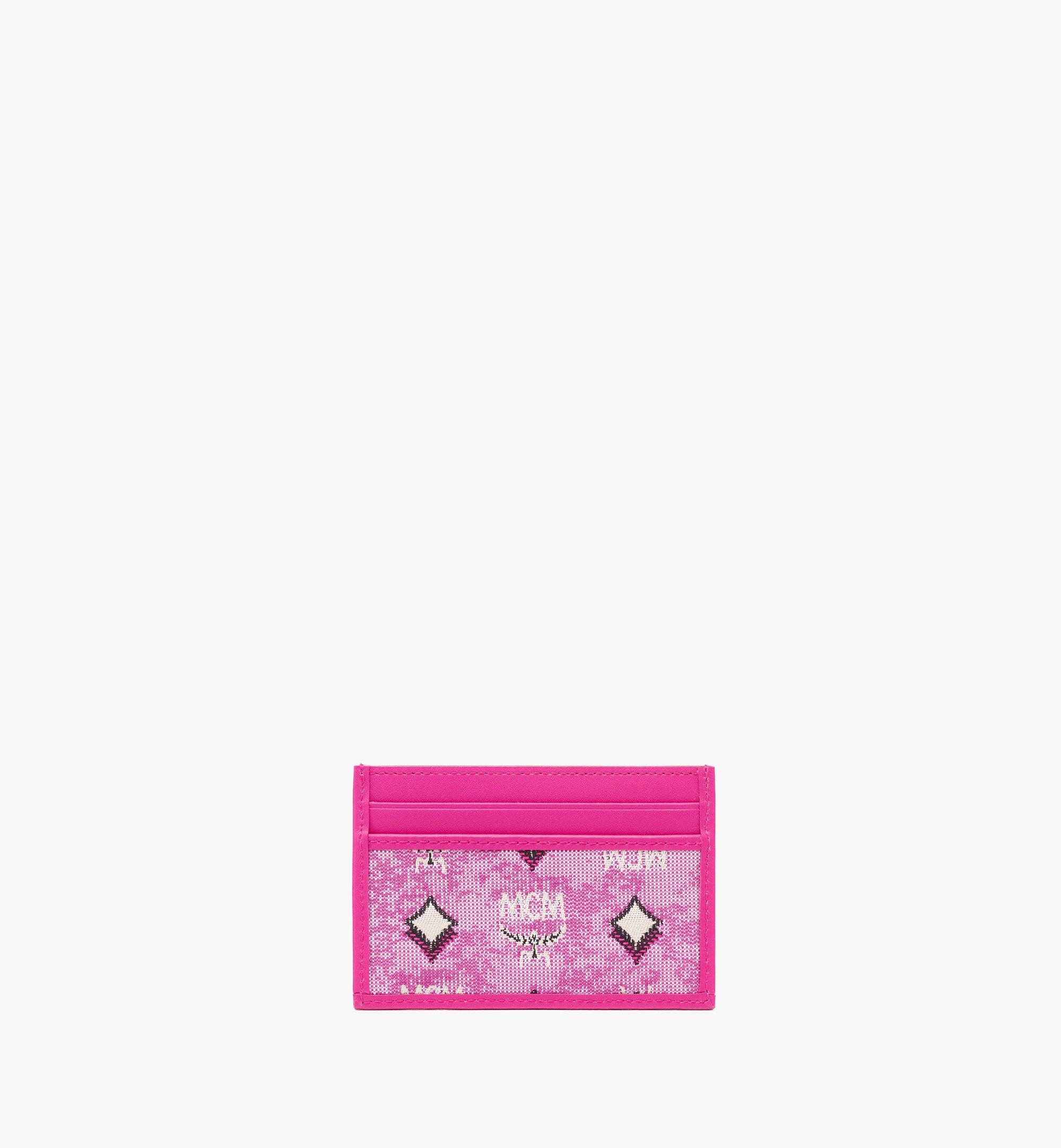 MCM Kartenetui Aren mit Reissverschluss aus Vintage-Jacquard mit Monogramm Pink MXACATA01PK001 Noch mehr sehen 1