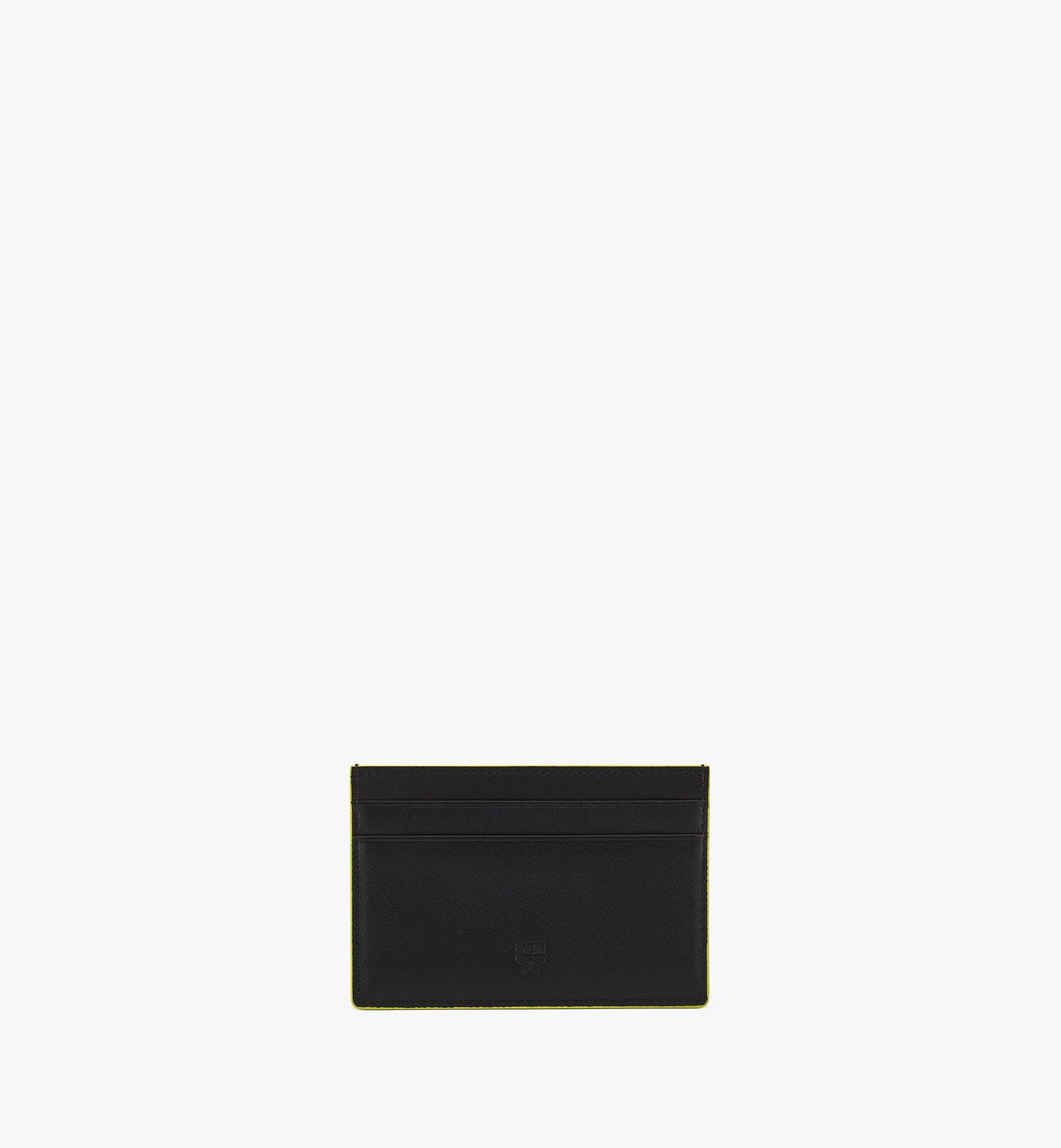MCM Card Case in Cubic Monogram Leather Black MXACSCK01BK001 Alternate View 2