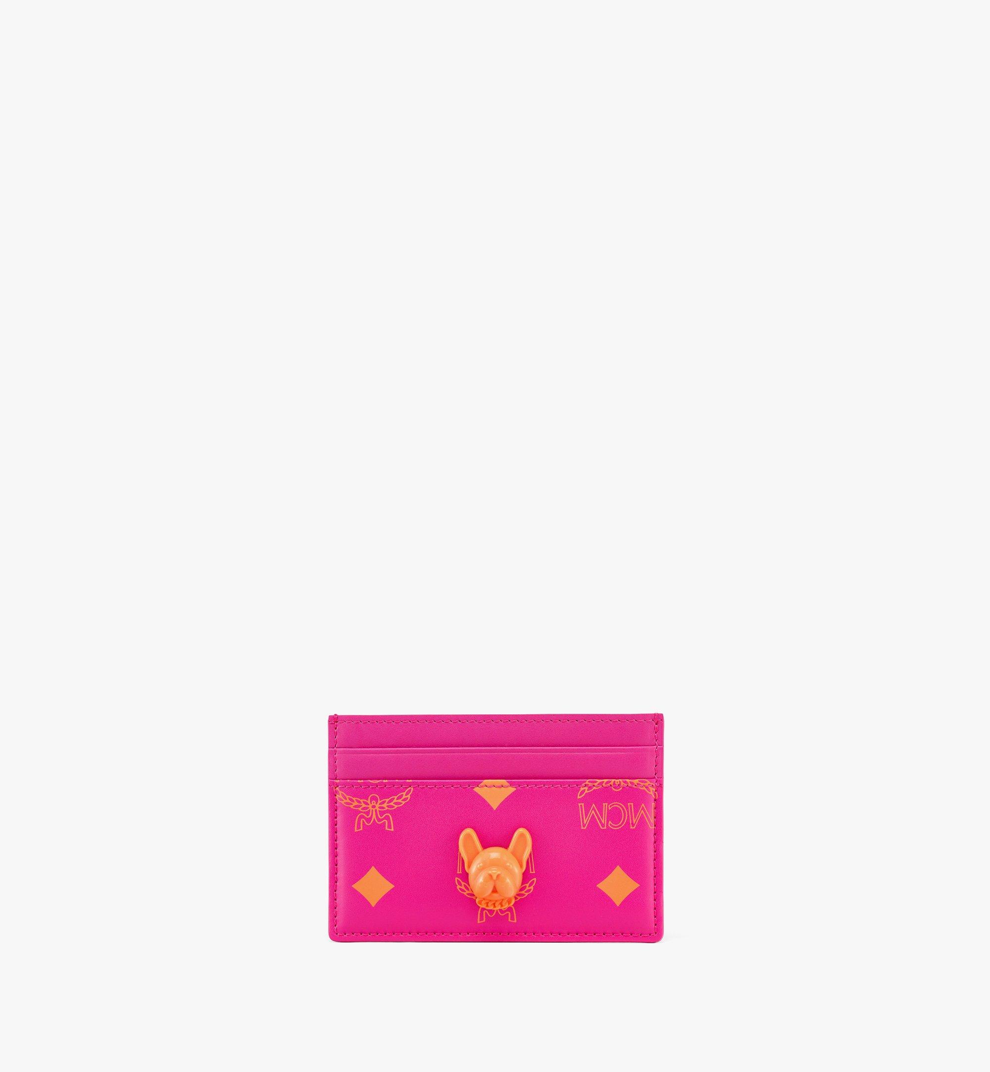 MCM M PUP Color Splash Logo皮革卡夹 Pink MXACSSX02QR001 更多视角 1