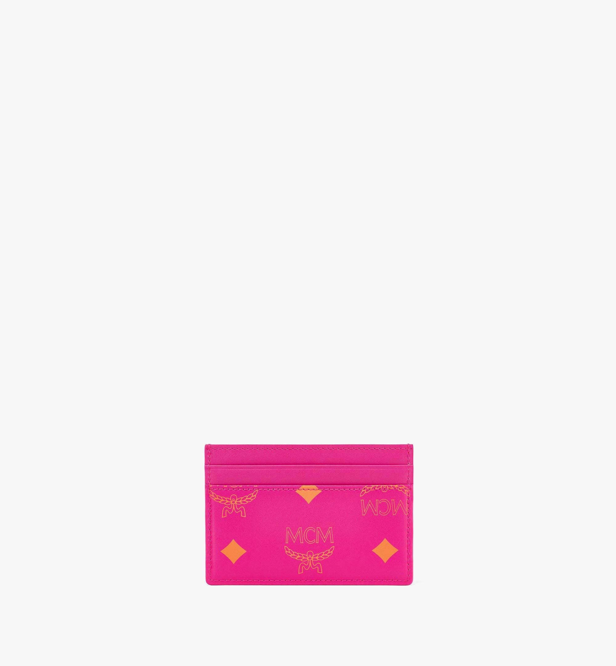 MCM M PUP Color Splash Logo皮革卡夹 Pink MXACSSX02QR001 更多视角 2