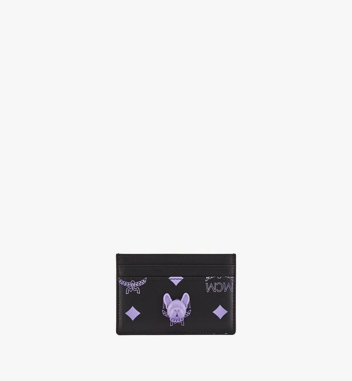 Mini 〈M Pup〉カードケース - カラースプラッシュロゴレザー Purple
