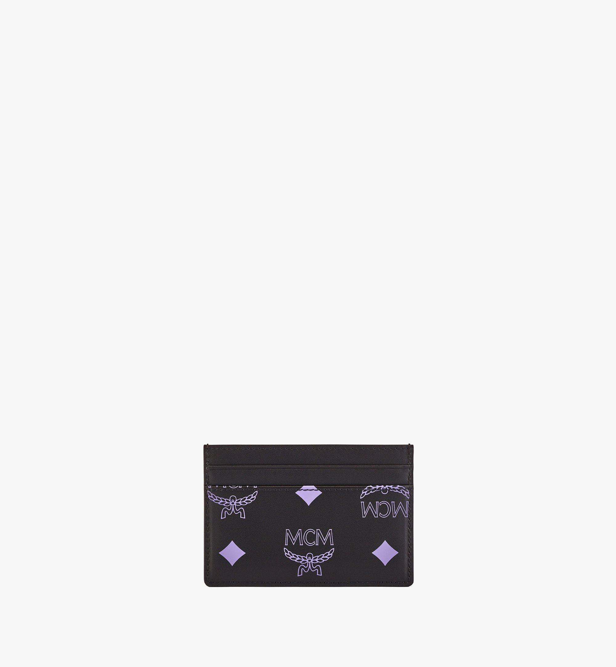 MCM M Pup Card Case in Color Splash Logo Leather Purple MXACSSX02U4001 Alternate View 2
