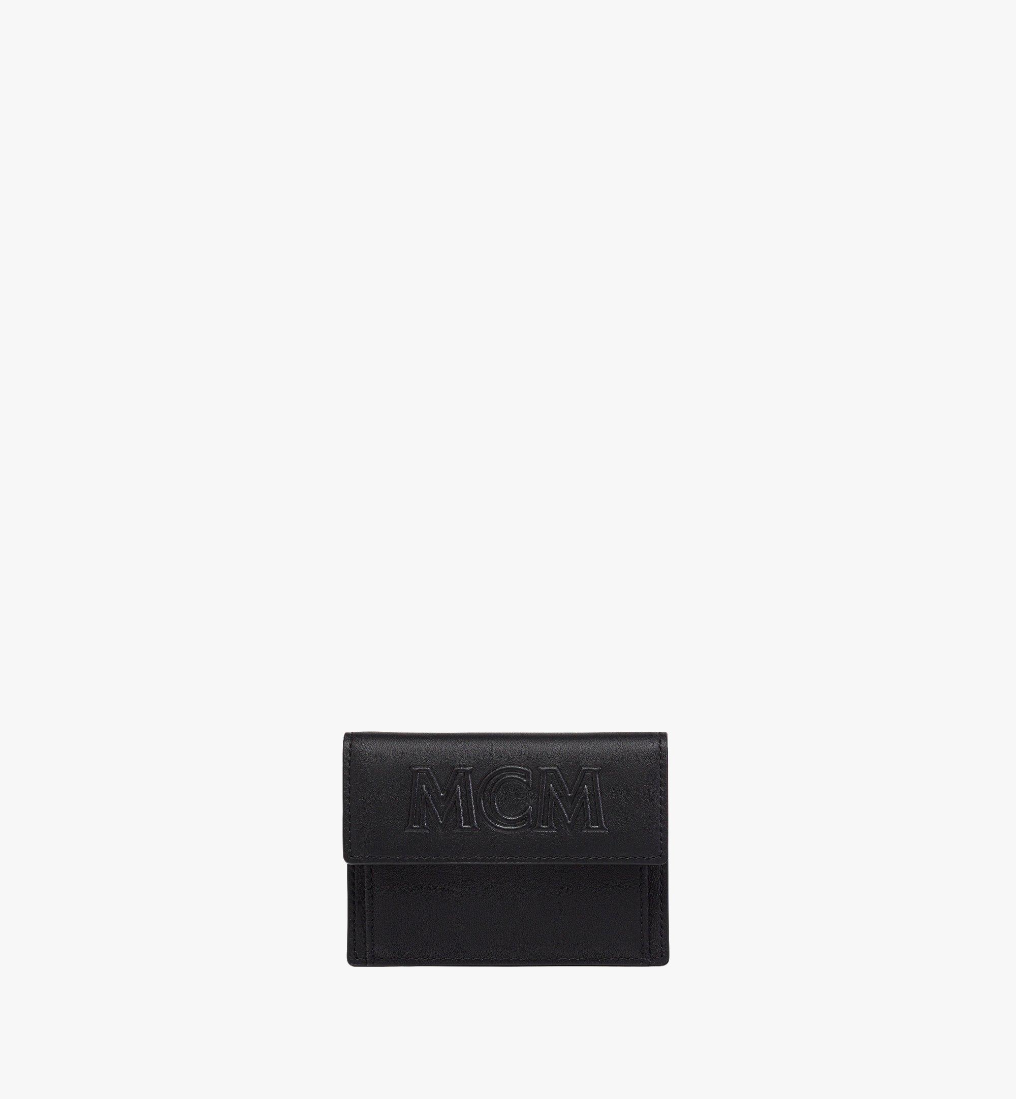 Mini Aren Card Pouch in Spanish Calf Leather Black | MCM ®US