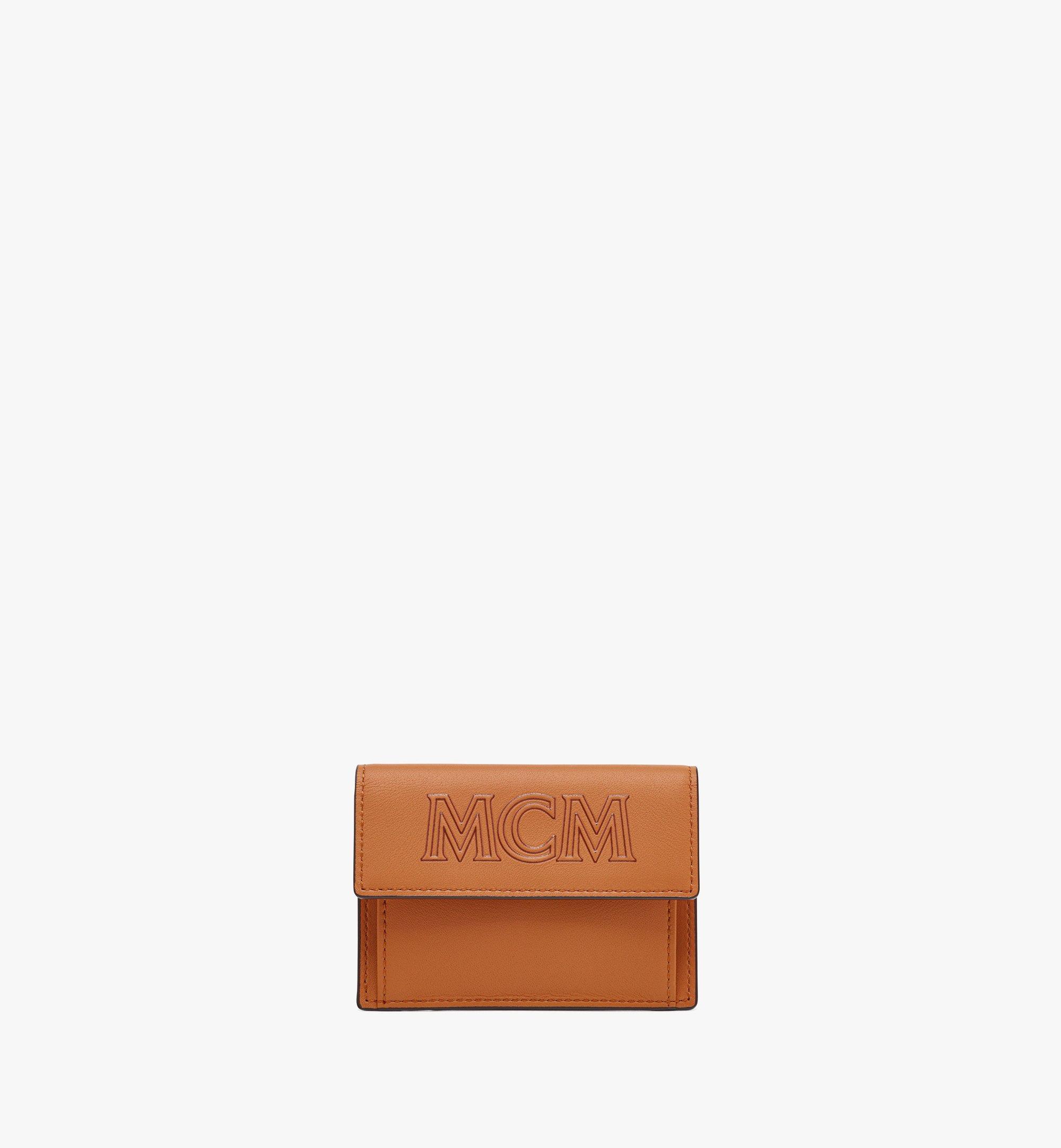 Mcm Monogram Leather Credit Card Keychain Wallet MC-1202P-0014