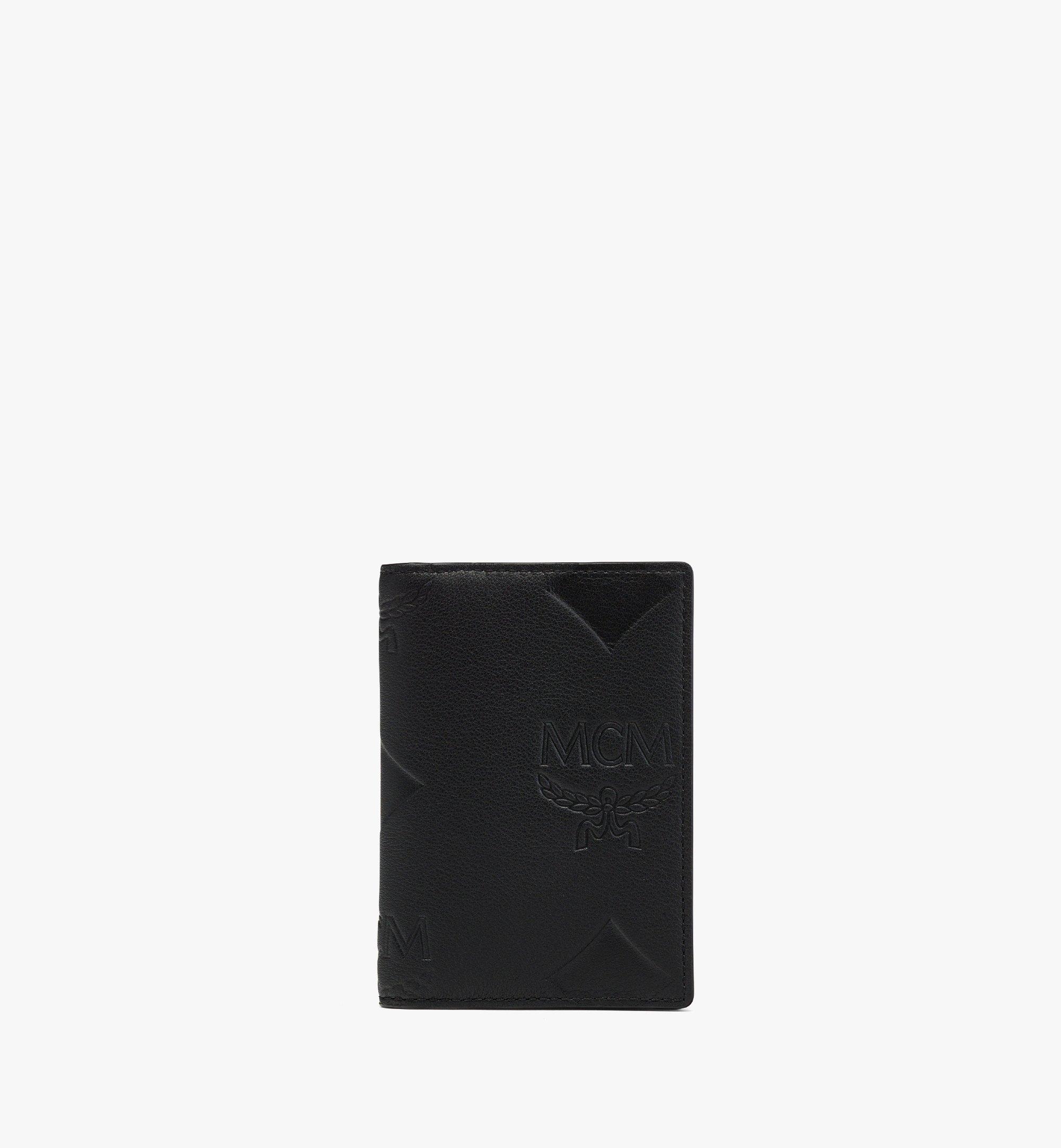 MCM Aren Bifold Wallet In Maxi Monogram Leather in Black for Men