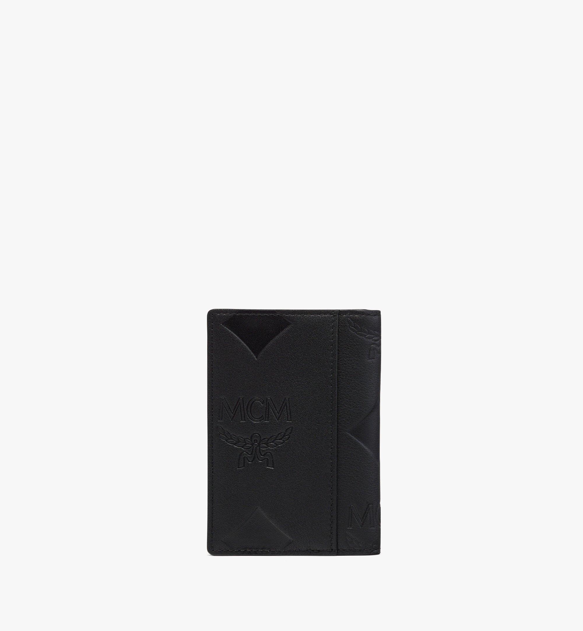 MCM Aren Bifold Card Wallet in Maxi Monogram Leather Black MXADATA04BK001 Alternate View 2