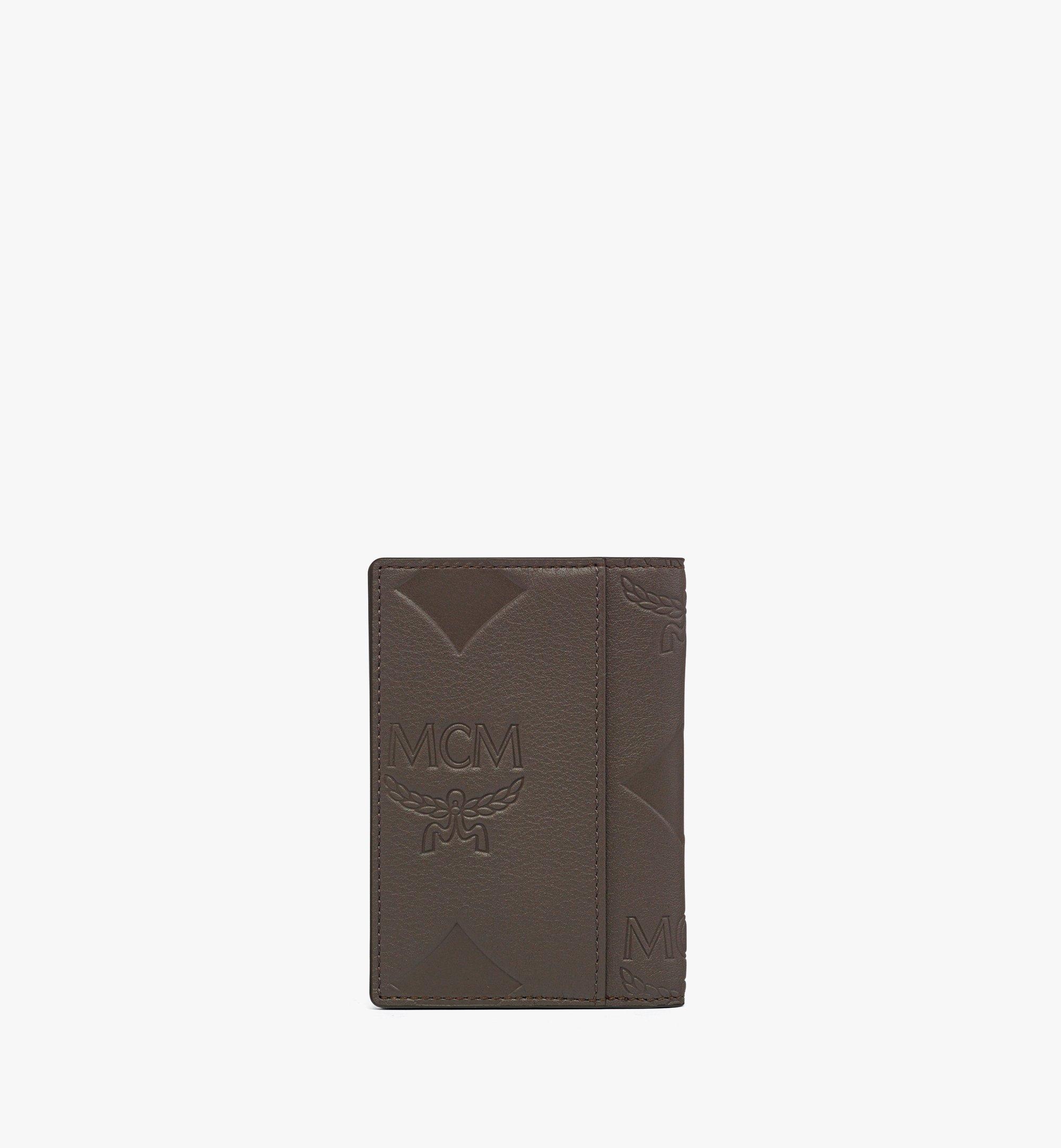 MCM Aren Bifold Card Wallet in Maxi Monogram Leather Grey MXADATA04FF001 Alternate View 2