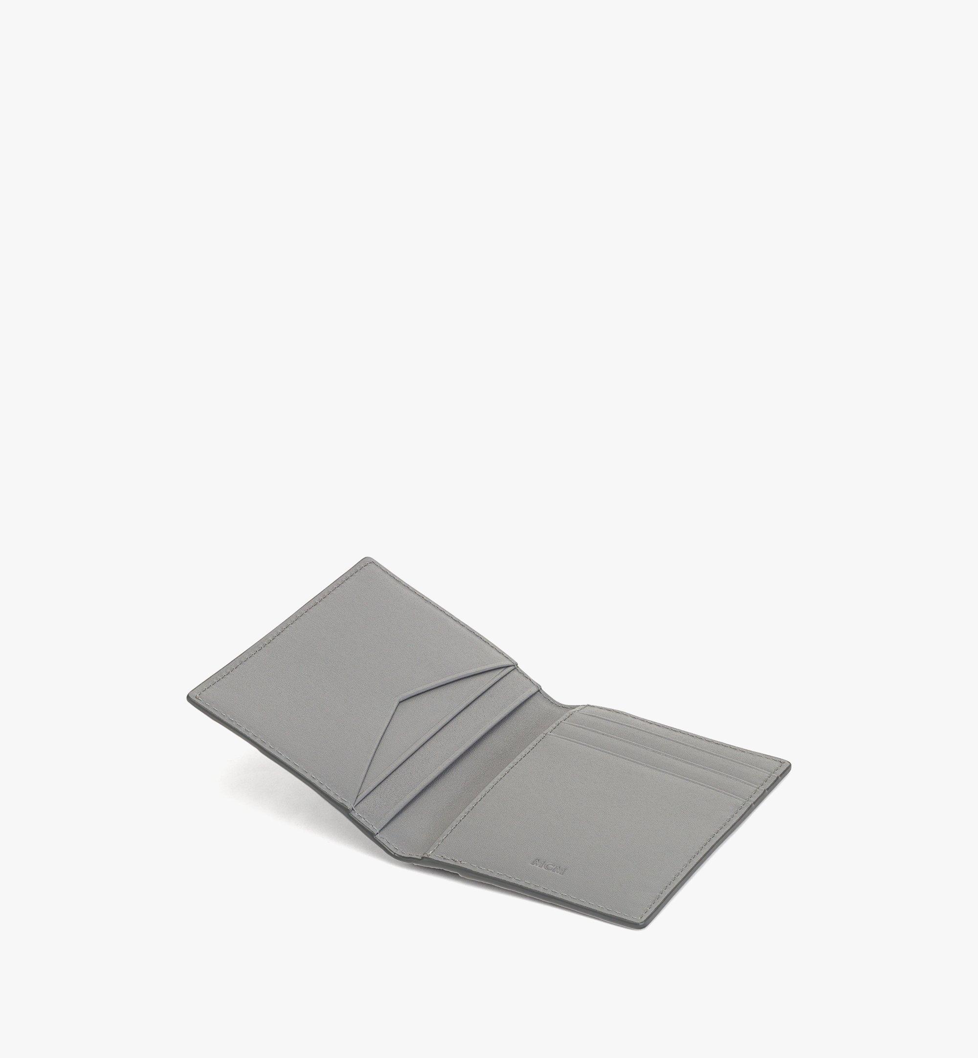 MCM Aren Bifold Card Wallet in Maxi Monogram Leather Grey MXADATA04FN001 Alternate View 1