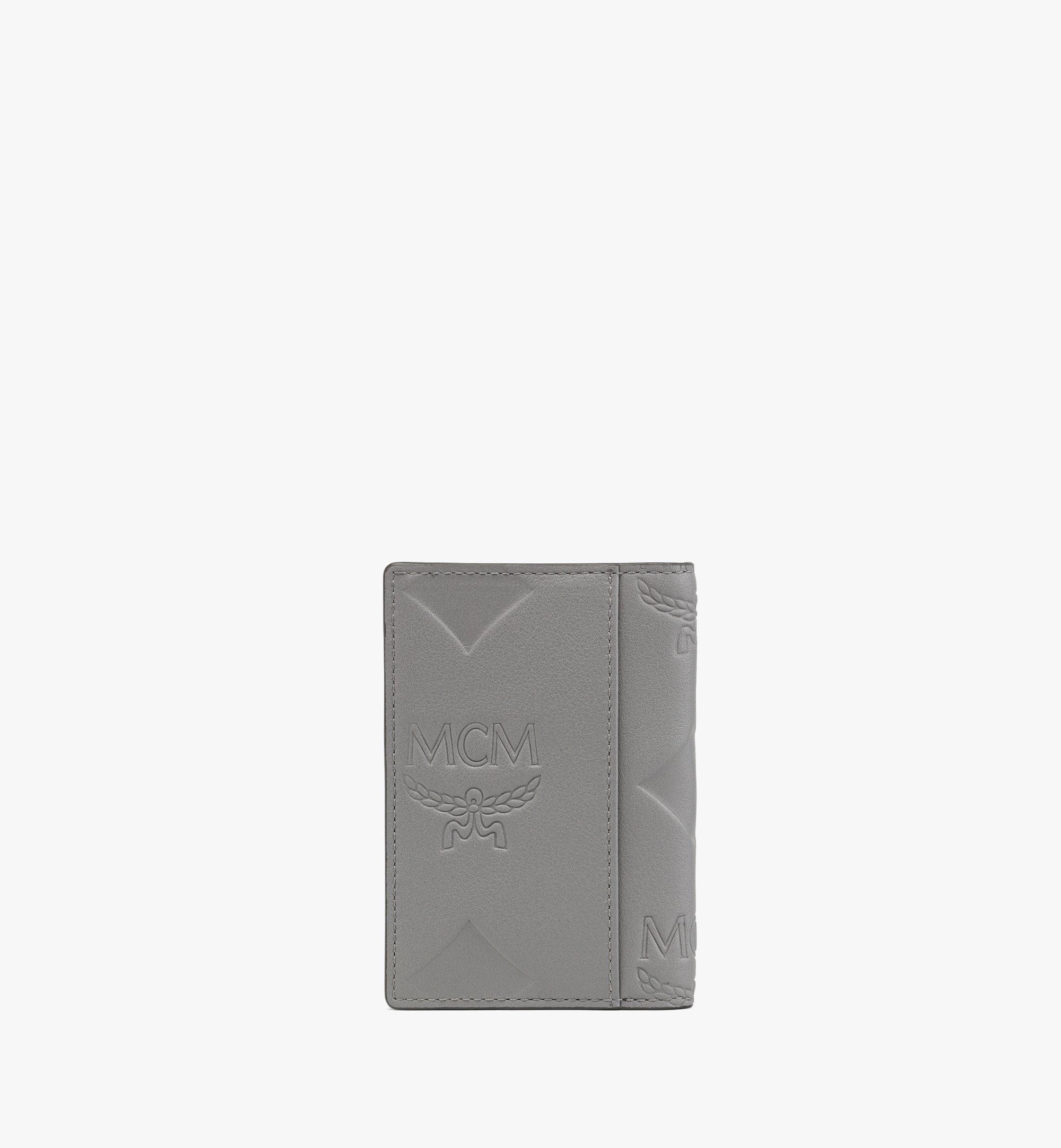 MCM Aren Bifold Card Wallet in Maxi Monogram Leather Grey MXADATA04FN001 Alternate View 2