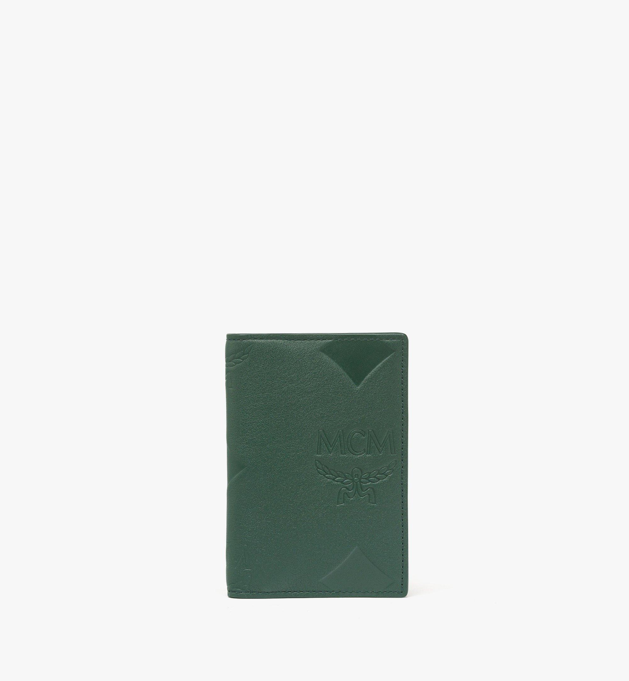MCM Aren 二つ折りカードウォレット - マキシモノグラムレザー Green MXADATA04G0001 ほかの角度から見る 1