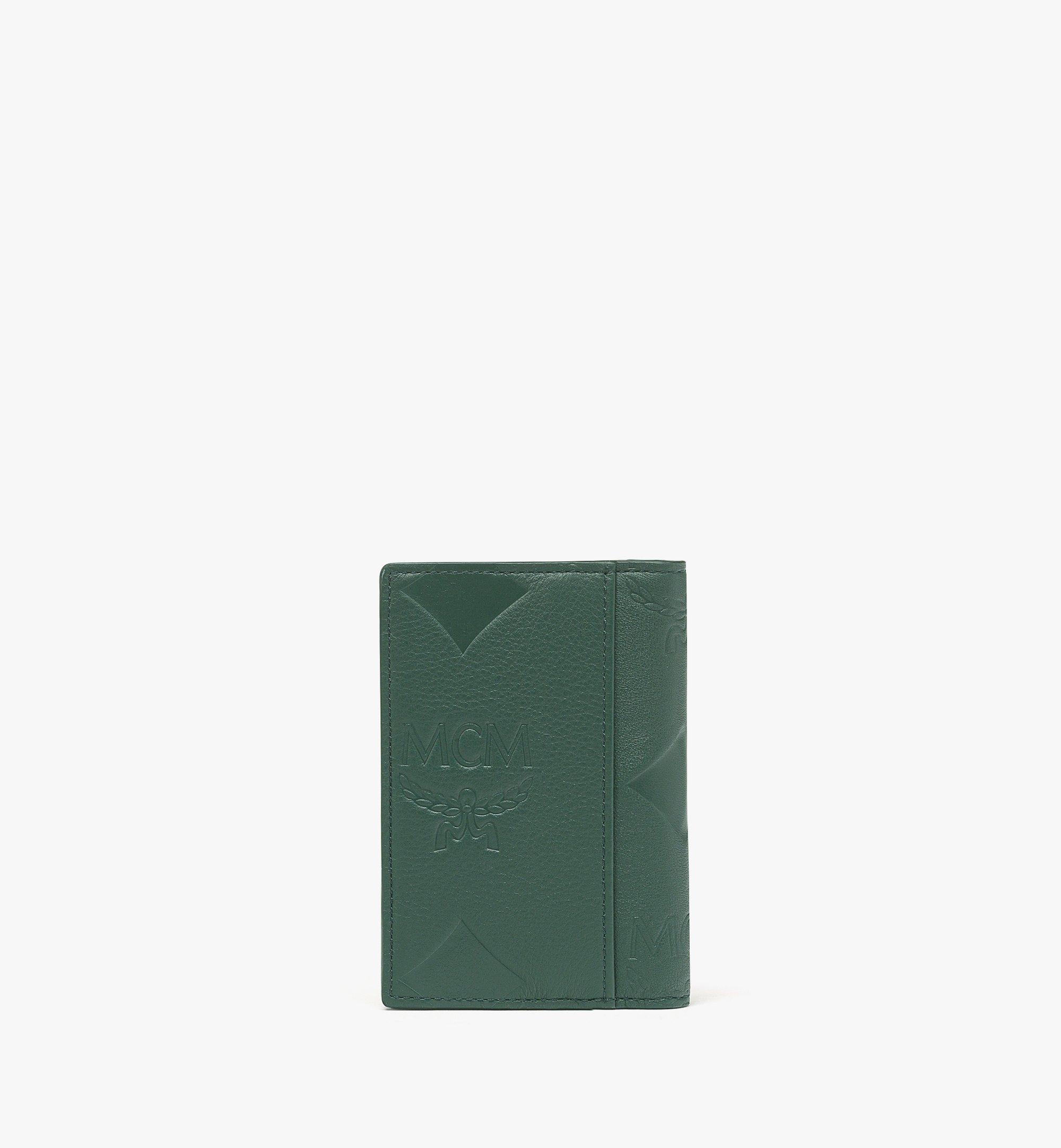 MCM Aren 二つ折りカードウォレット - マキシモノグラムレザー Green MXADATA04G0001 ほかの角度から見る 2