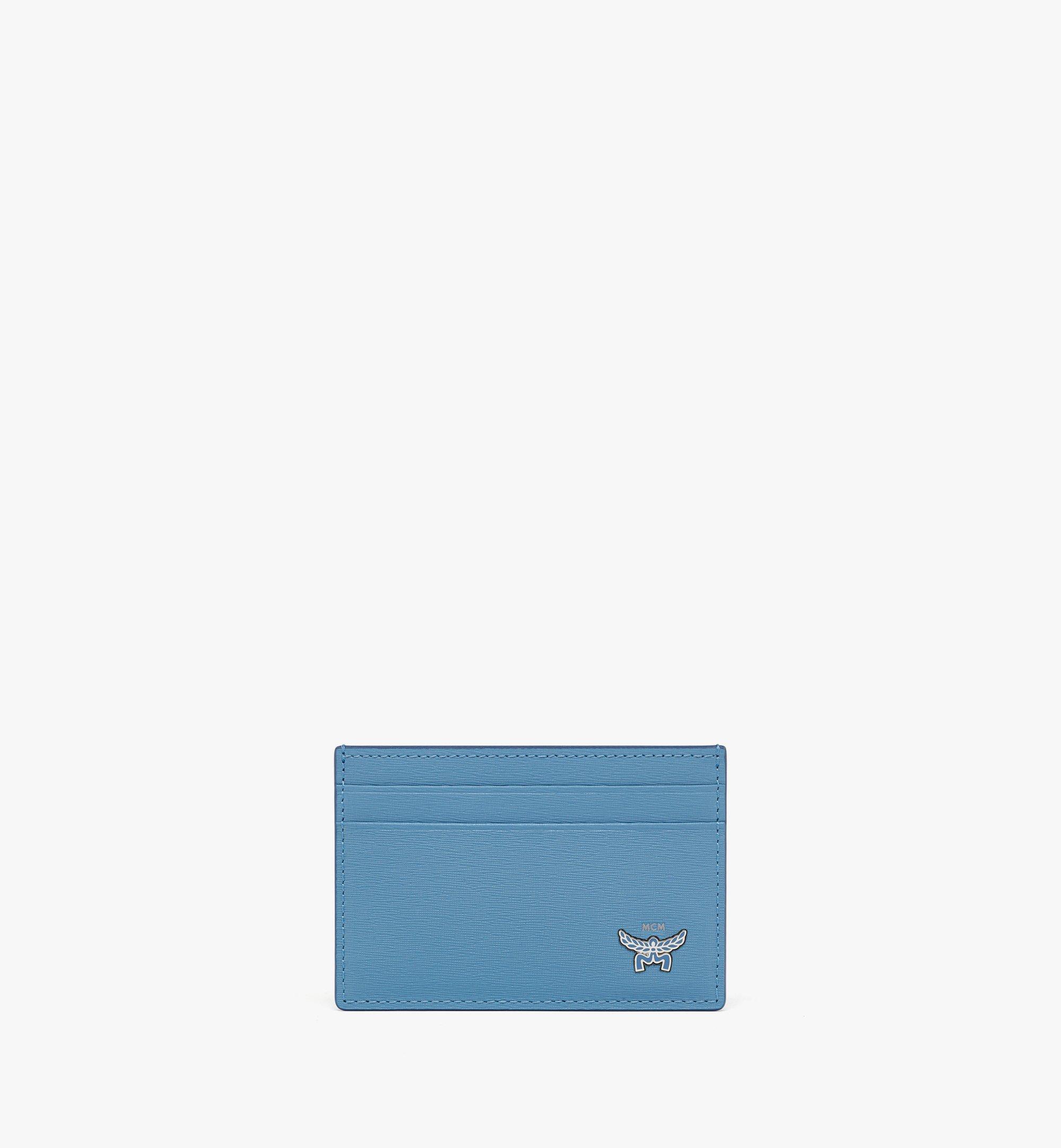 MCM Himmel カードケース - エンボス加工レザー Blue MXAEAAC01E4001 ほかの角度から見る 1