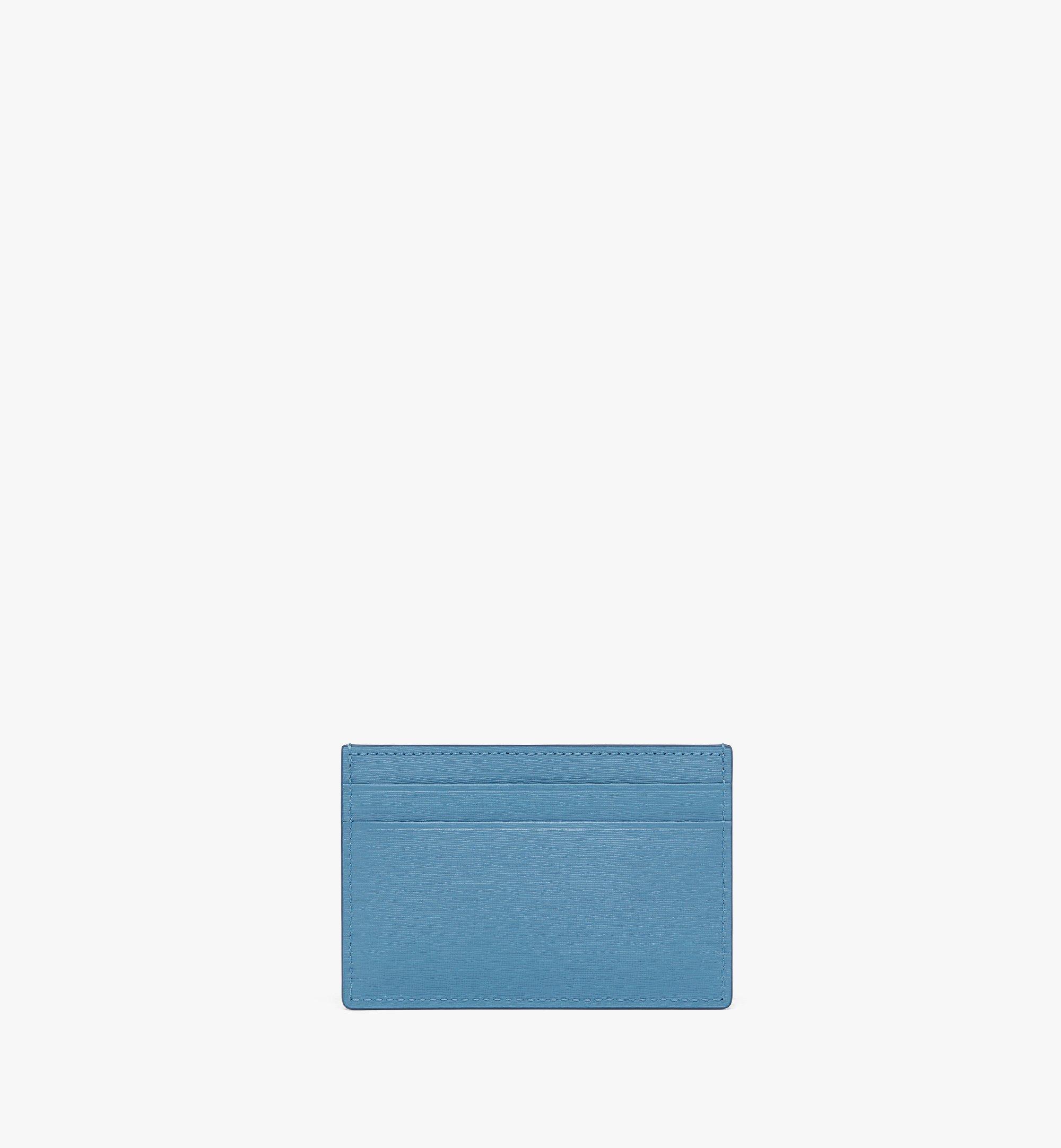 MCM Himmel カードケース - エンボス加工レザー Blue MXAEAAC01E4001 ほかの角度から見る 2