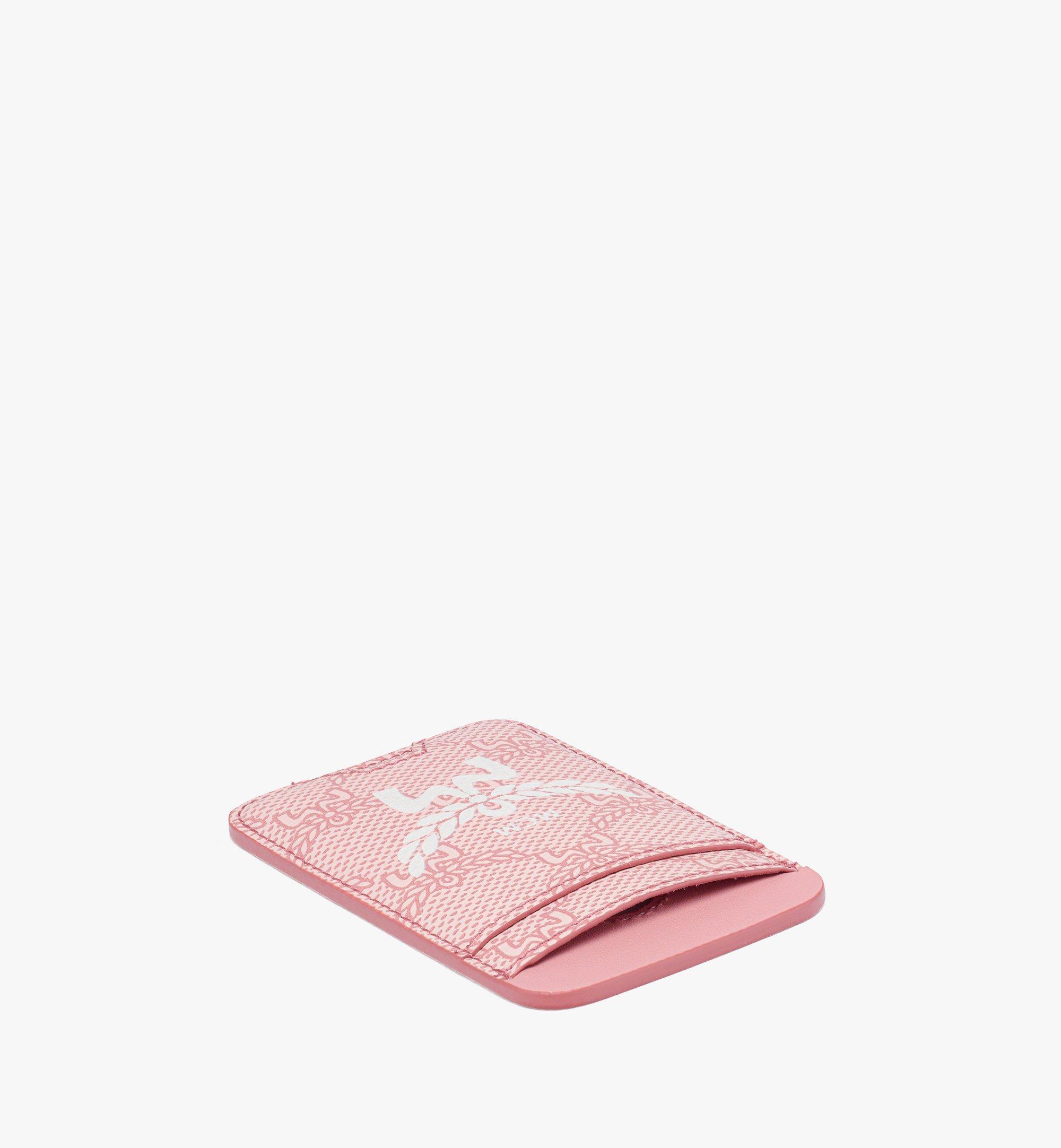 Mcm pink card holder best sale