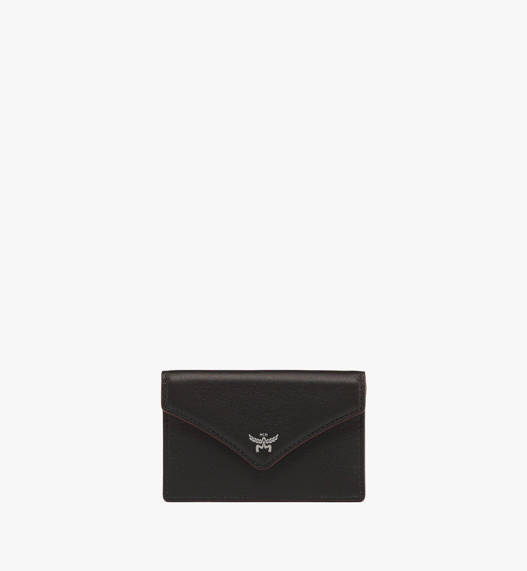 Mini Diamond Envelope Card Pouch in Spanish Calf Leather Black MCM ®AU