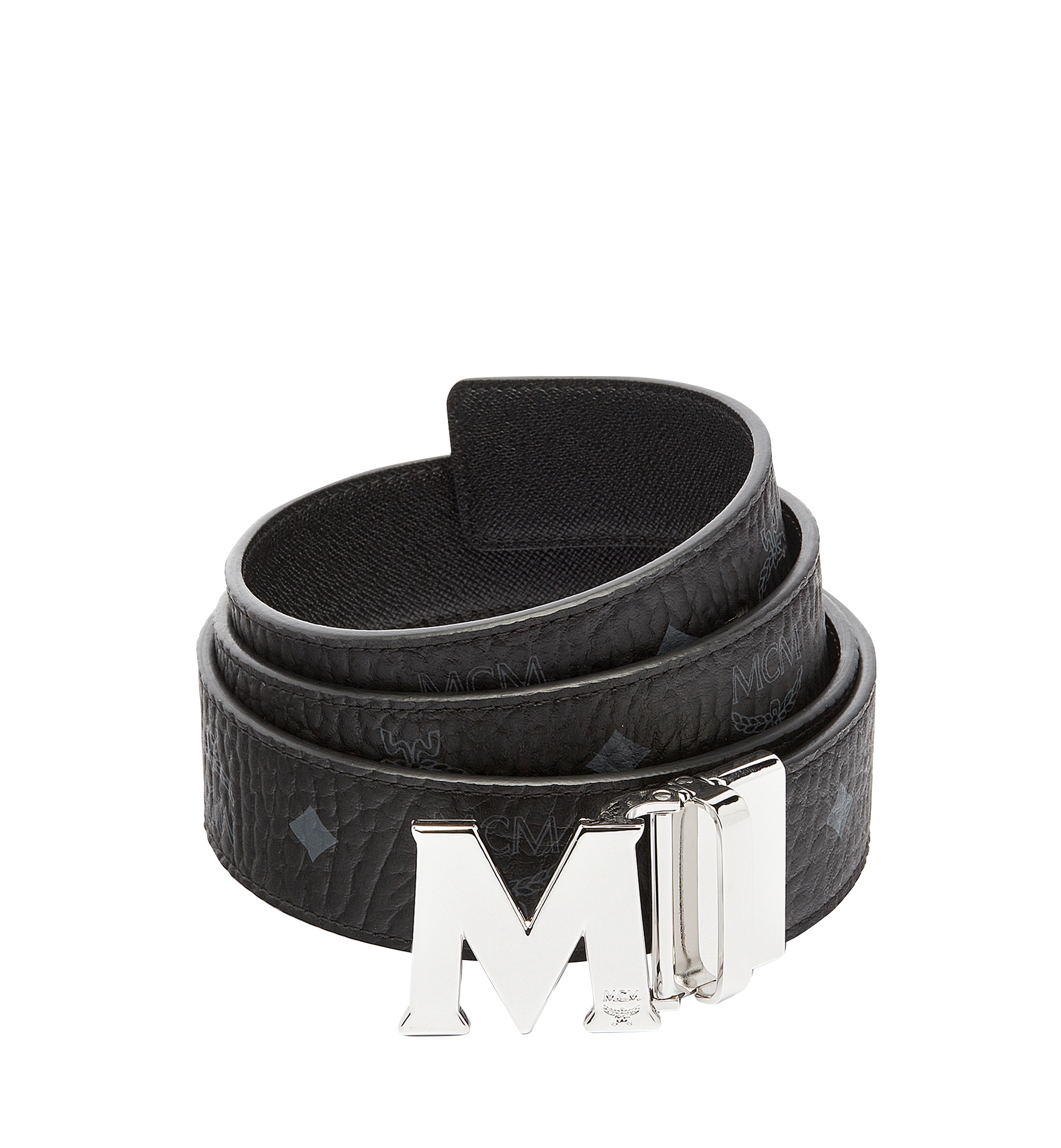 MCM Claus M Reversible Belt 1.5" in Visetos Black MXB6AVI02BK001 Alternate View 1