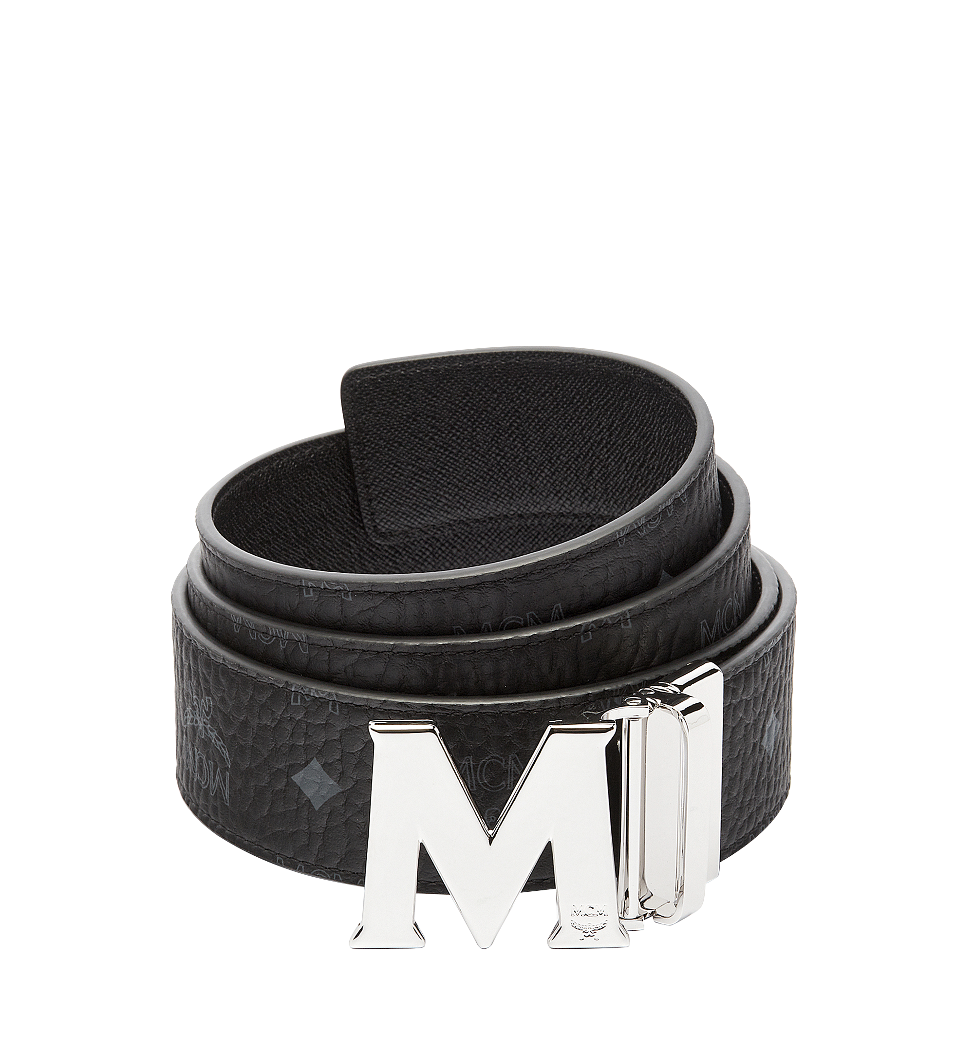 MCM Claus M Reversible Belt 4.5 cm in Visetos Black MXB6AVI03BK001 Alternate View 1