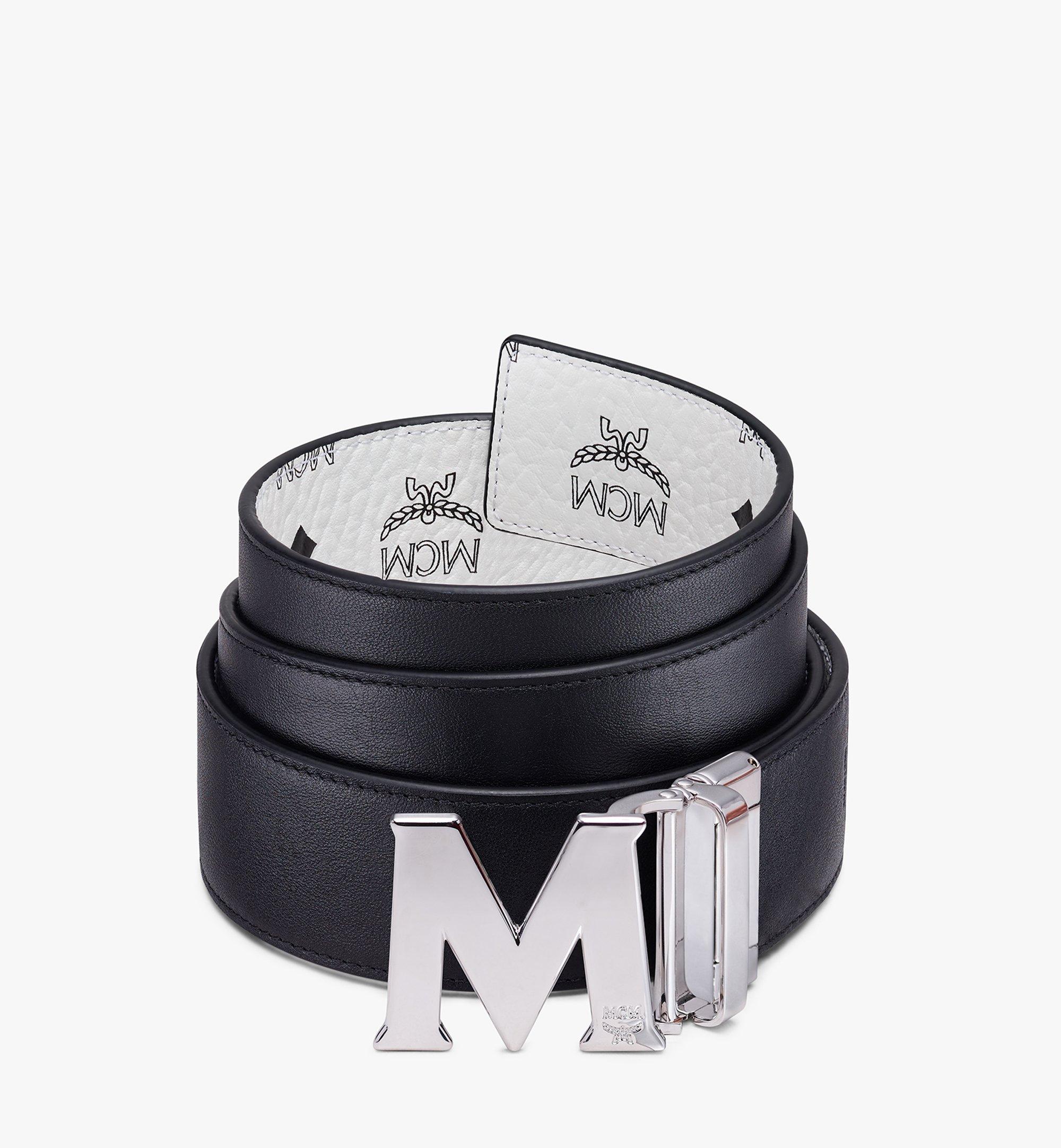 mcm belt silver buckle
