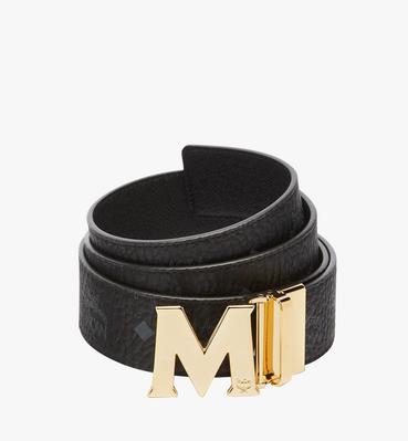 MCM Mode Travia Reversible Leather Belt in Black Womens Belts MCM Belts Blue - Save 7% 