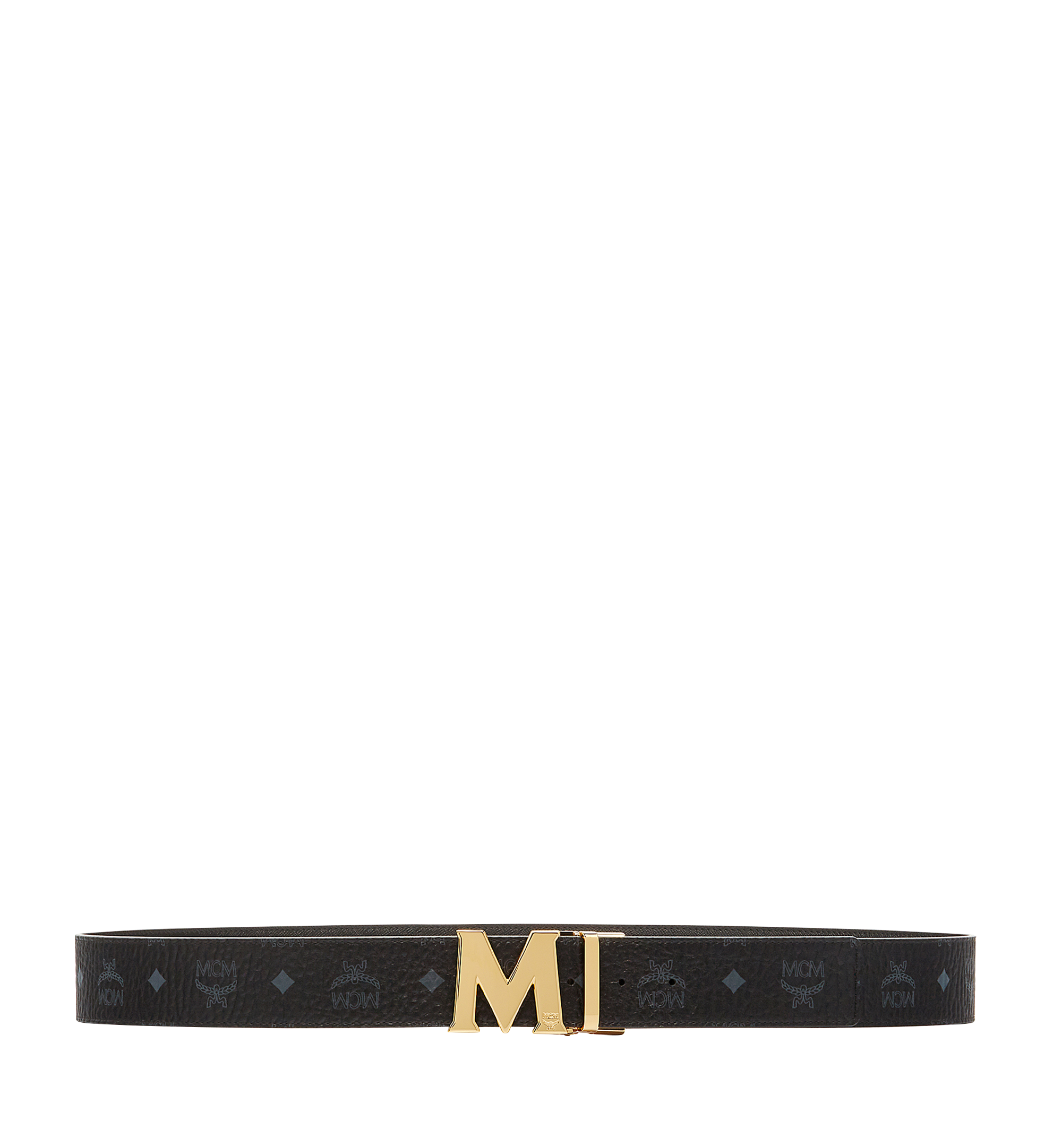 MCM Claus M Reversible Belt 1.75" in Visetos Black MXB6AVI04BK001 Alternate View 2