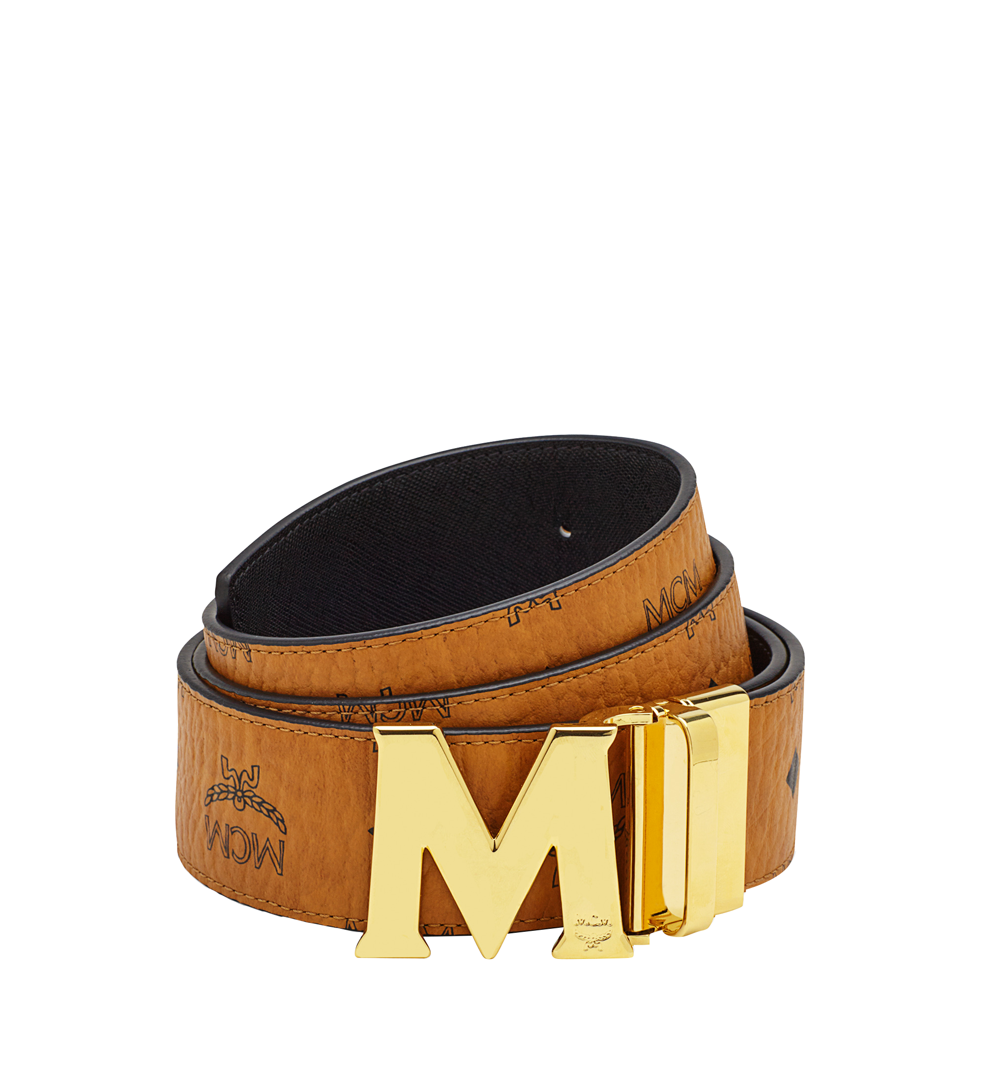 MCM Claus M Reversible Belt 1.75" in Visetos Cognac MXB6SVI92CO130 Alternate View 1