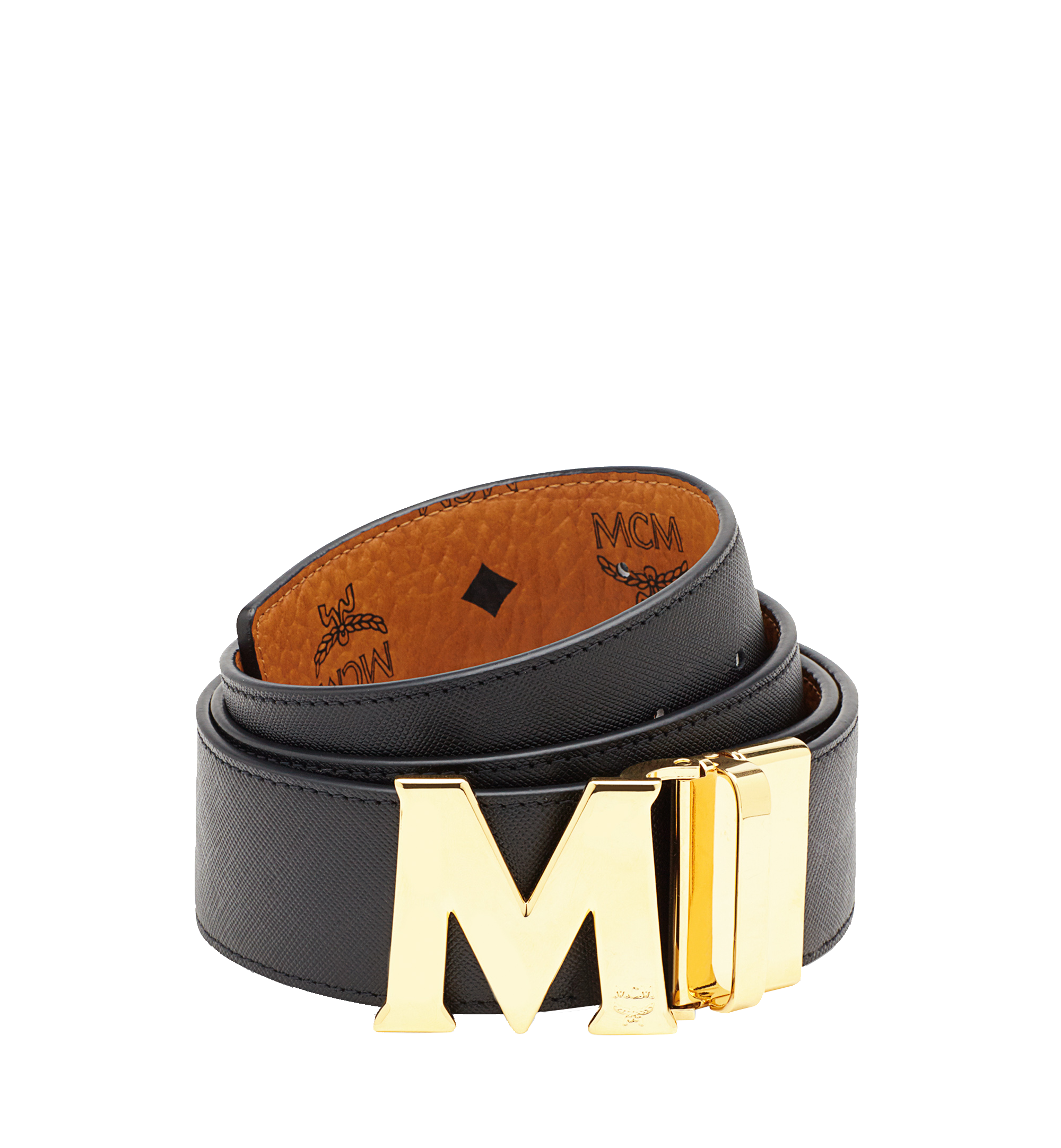 MCM Claus M Reversible Belt 1.75" in Visetos Cognac MXB6SVI92CO130 Alternate View 2