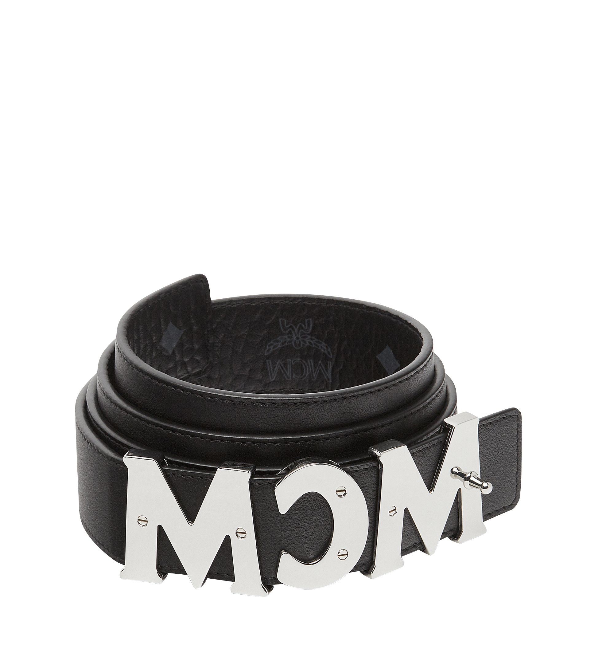 MCM MCM Letter Belt 1.5" in Visetos Black MXB7AMM08BK130 Alternate View 1