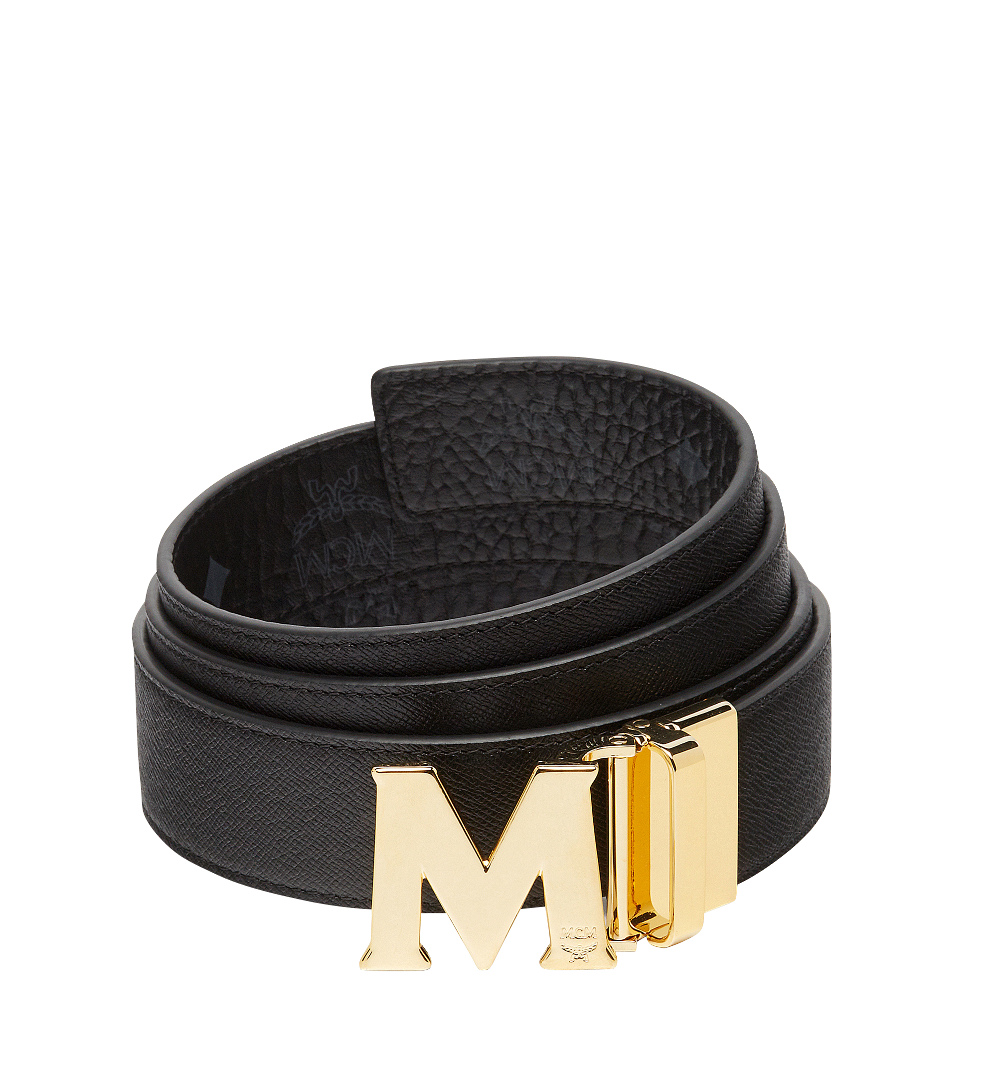 MCM Claus M Reversible Belt 3.8 cm in Visetos Black MXB7AVI05BK001 Alternate View 1