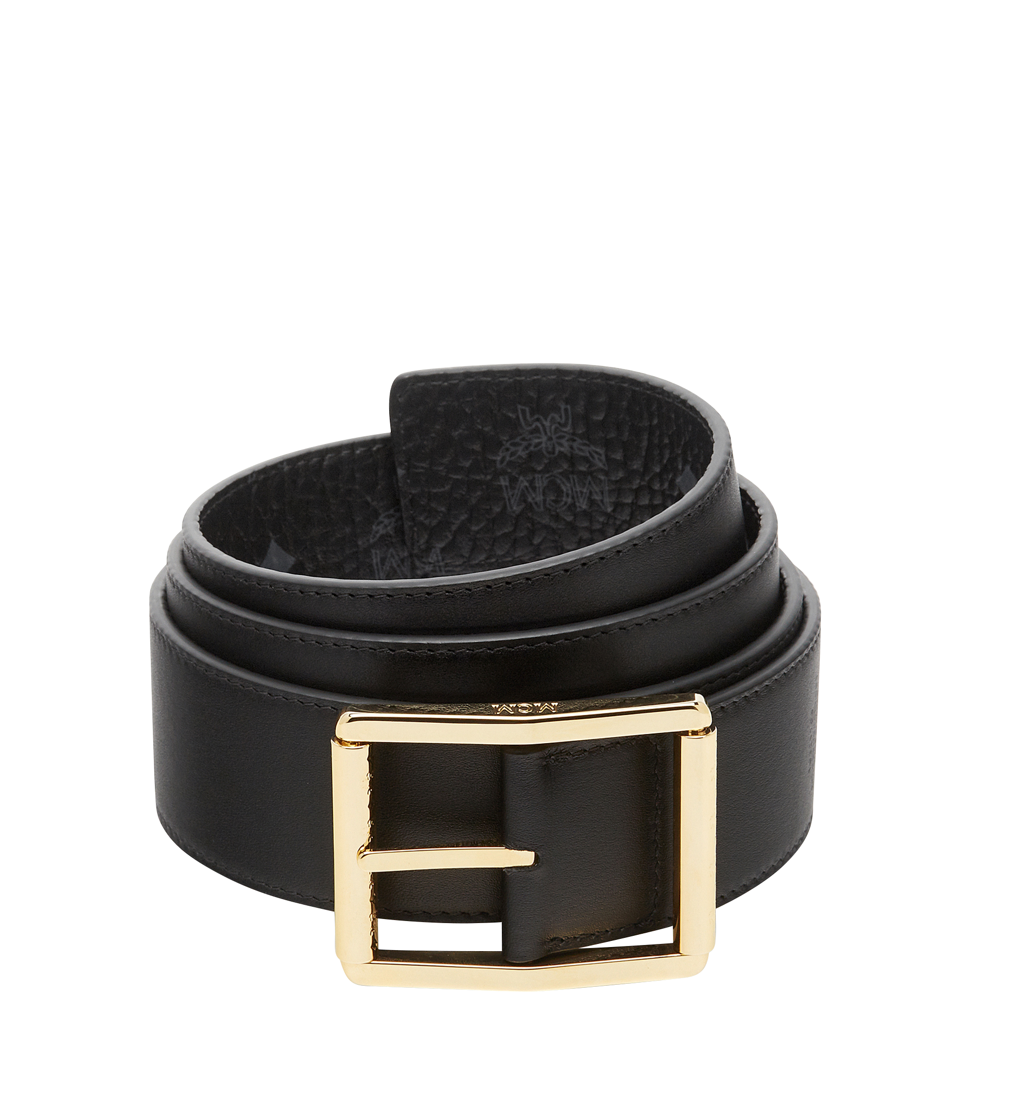 MCM Reversible Dress Belt 1.75" in Visetos Black MXB8SDB05BK001 Alternate View 1