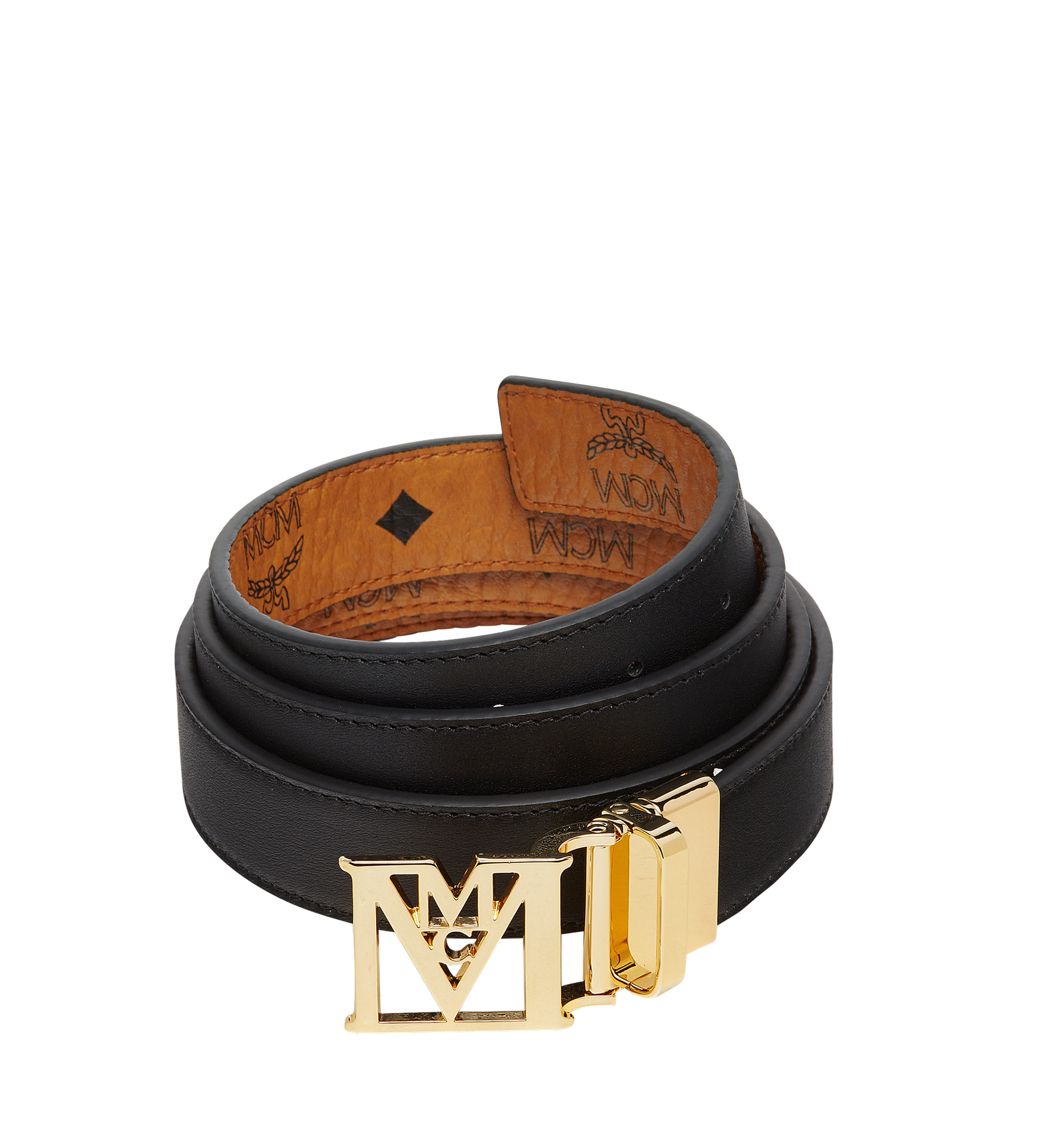 MCM Reversible Dress Belt 1.2" in Leather Cognac MXB8SMM07CO001 Noch mehr sehen 1