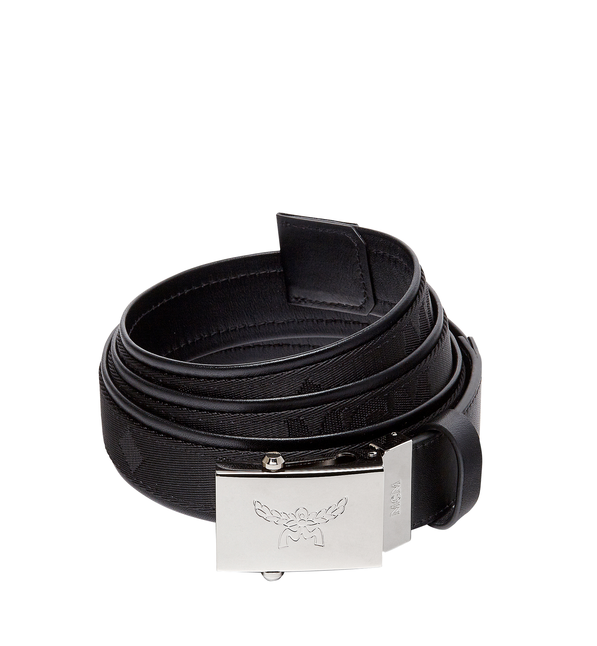 MCM Laurel Belt 1.4" in Woven Nylon Black MXB8SMM21BK130 Alternate View 1