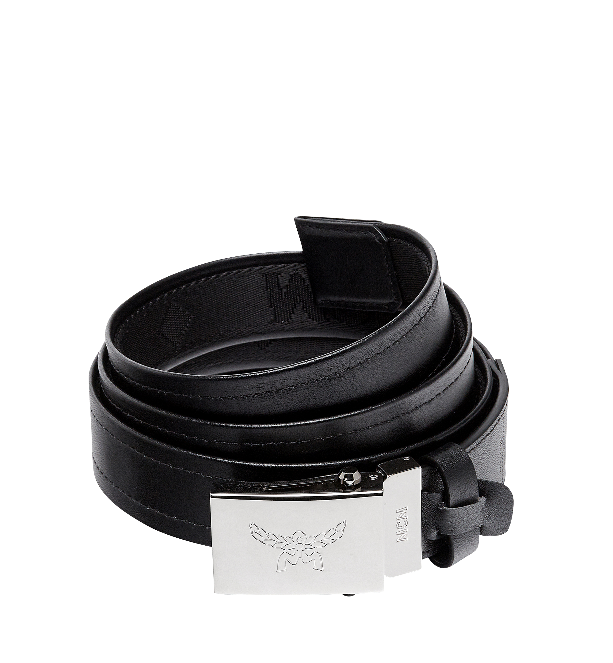 MCM Laurel Belt 1.4" in Woven Nylon Black MXB8SMM21BK130 Alternate View 1