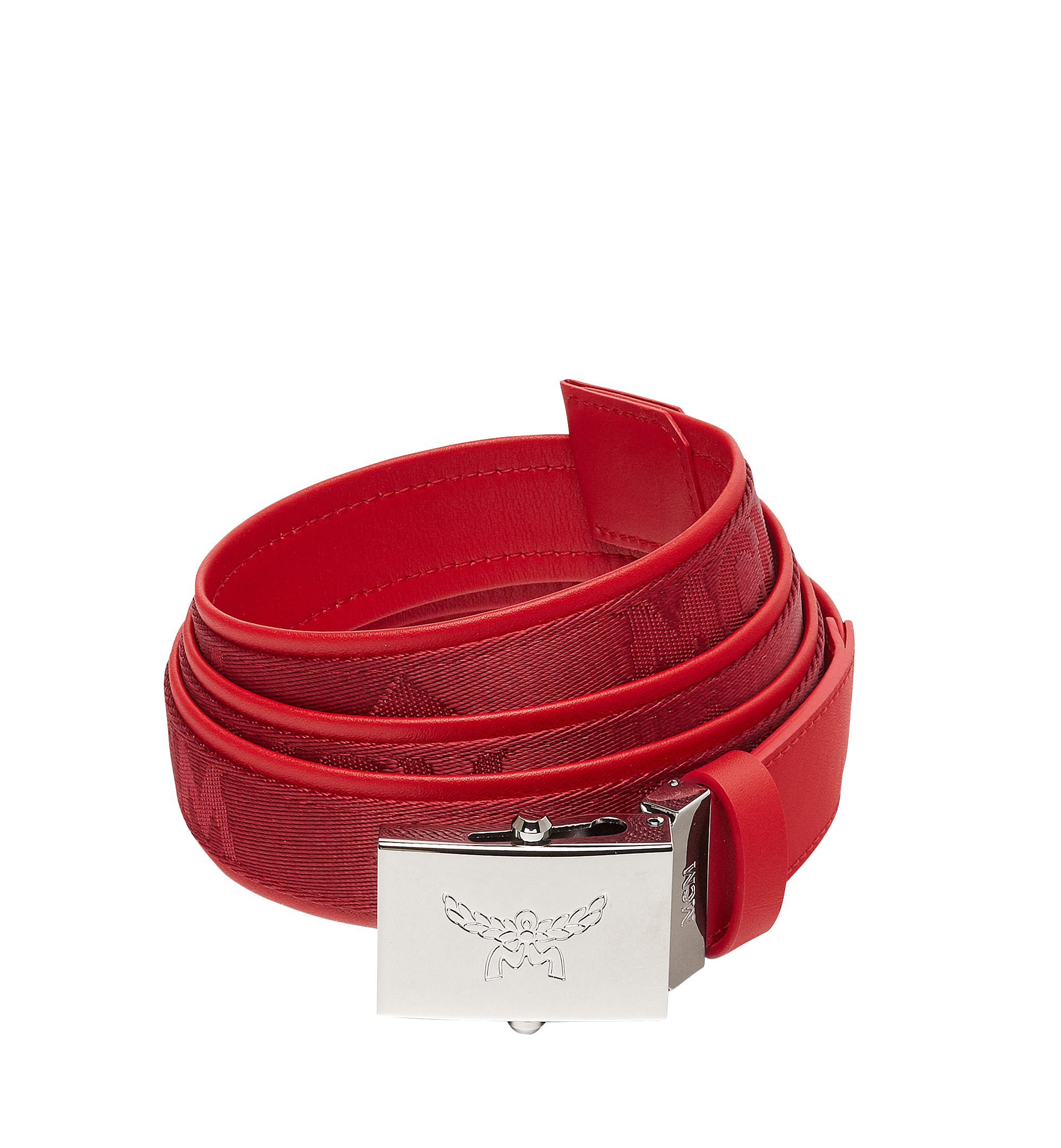 MCM Laurel Belt 1.4" in Woven Nylon Red MXB8SMM21RU130 Alternate View 1