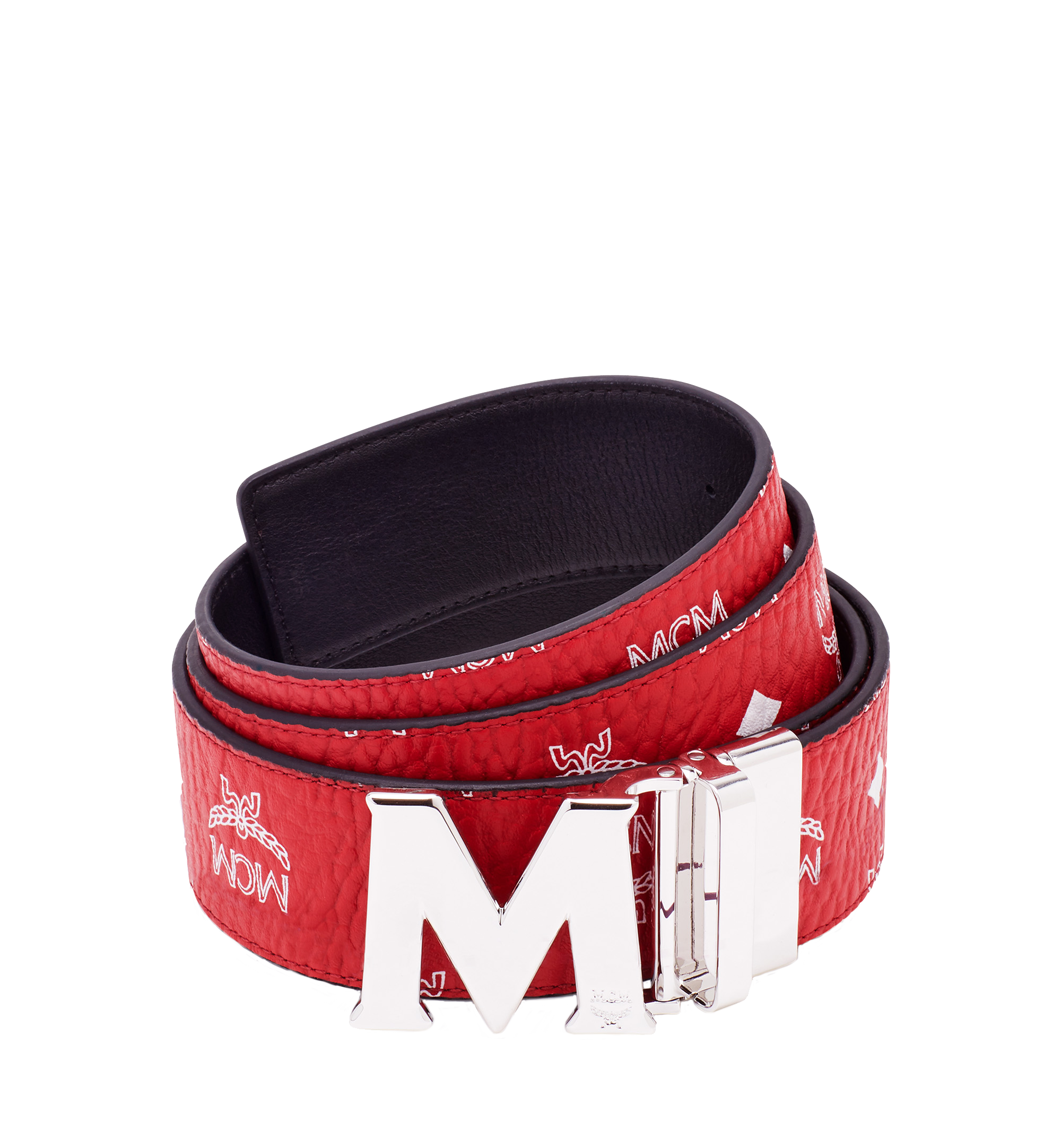 MCM Claus M Wendegürtel 4, 5 cm in Weiß mit Visetos-Aufdruck Red MXB8SVI03RV001 Noch mehr sehen 1