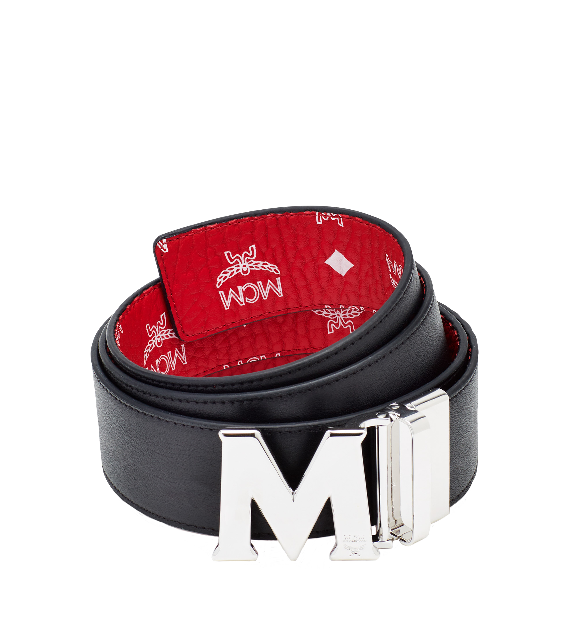 MCM Claus M Wendegürtel 4, 5 cm in Weiß mit Visetos-Aufdruck Red MXB8SVI03RV001 Noch mehr sehen 1