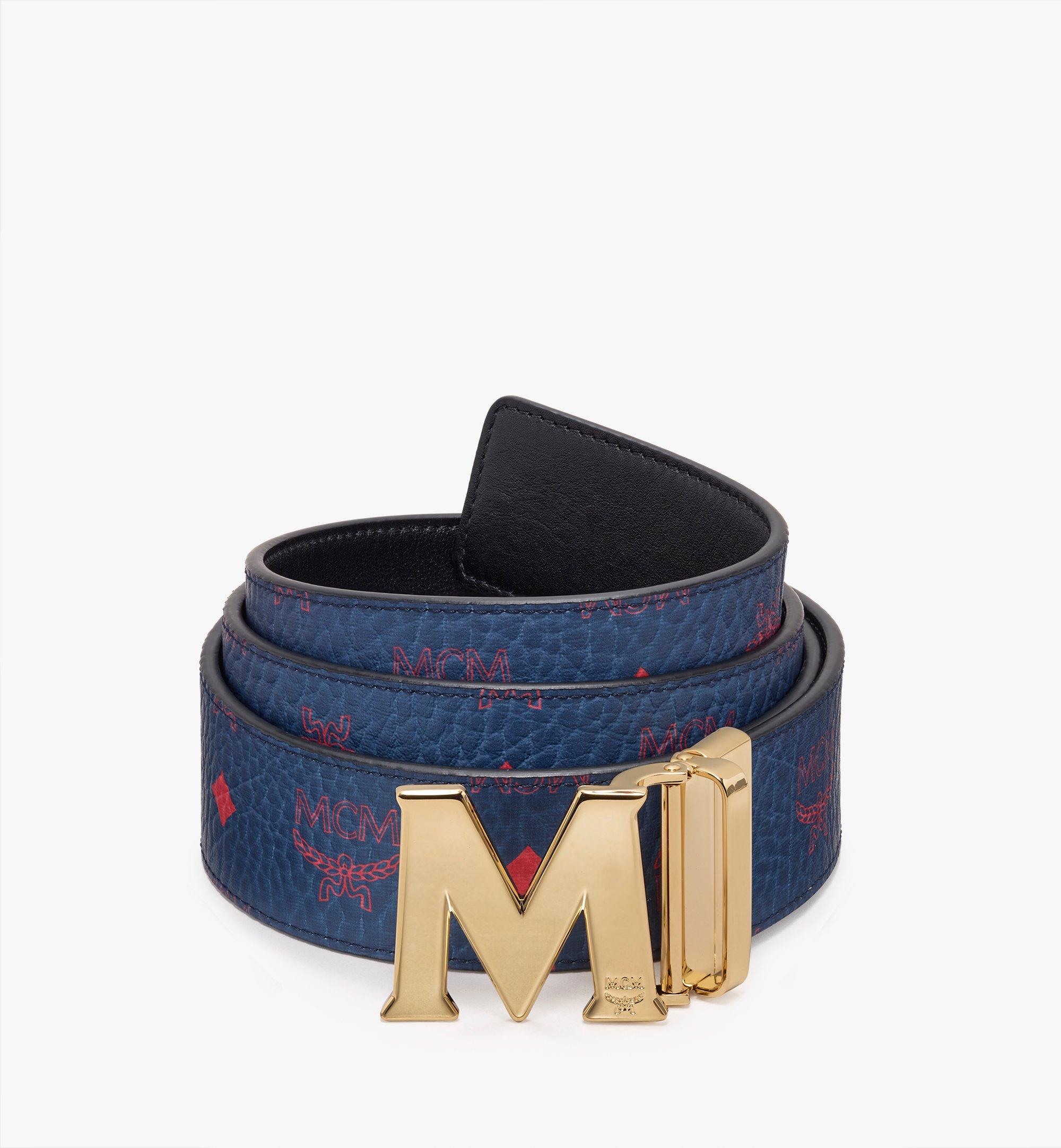 Dark blue shop mcm belt