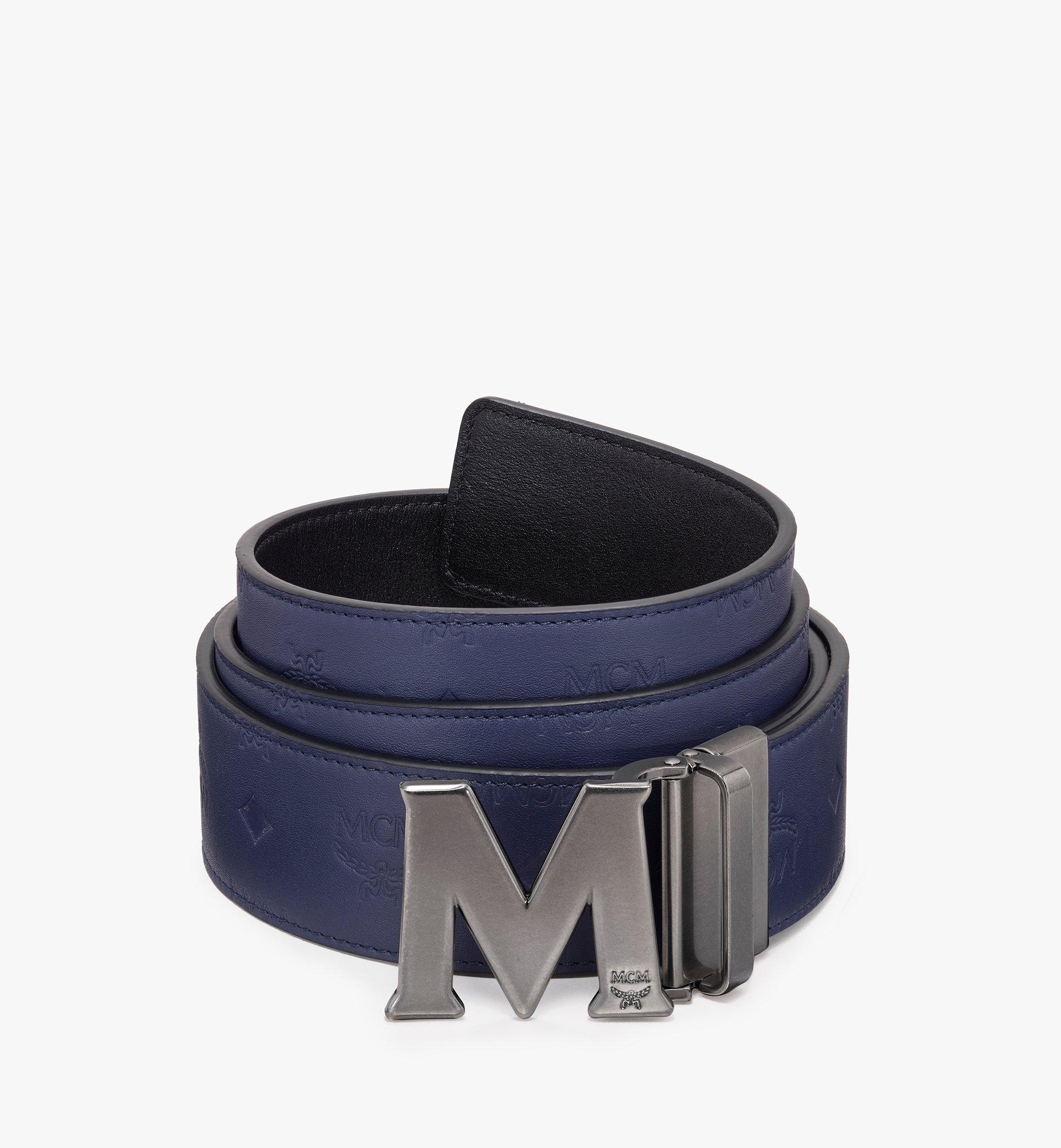 mcm belt light blue