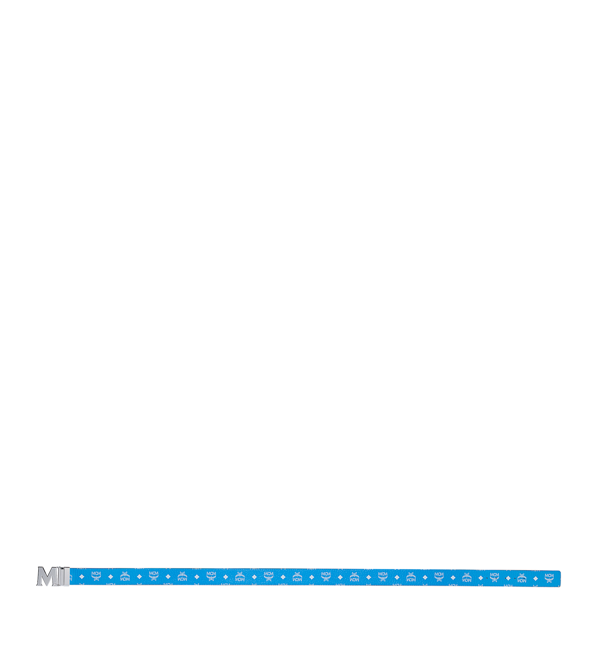One Size M Reversible Belt 1.75 in White Logo Visetos Blue
