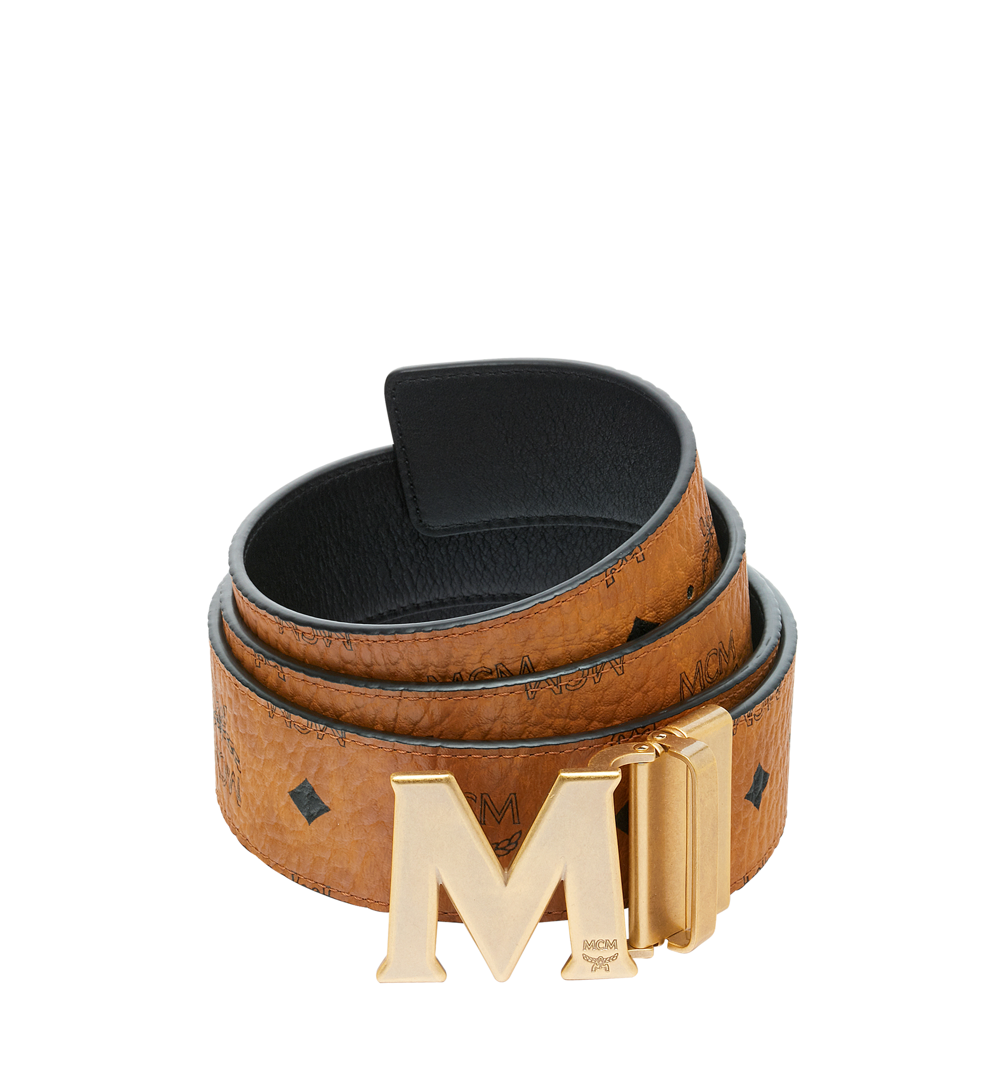 MCM Ceinture réversible Claus Antique M 4,50 cm en Visetos Cognac MXB9SVI11CO001 Plus de photos 1