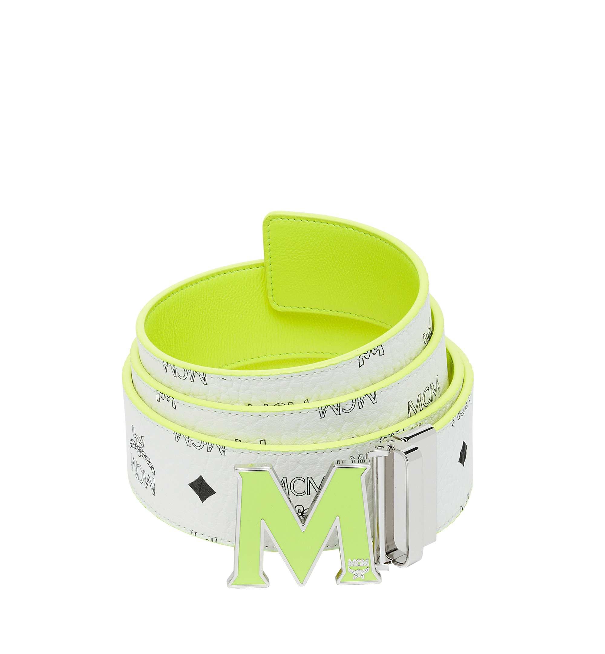 MCM Flacher Claus M Wendegürtel 3,8 cm in Visetos White MXB9SVI27WT001 Noch mehr sehen 1