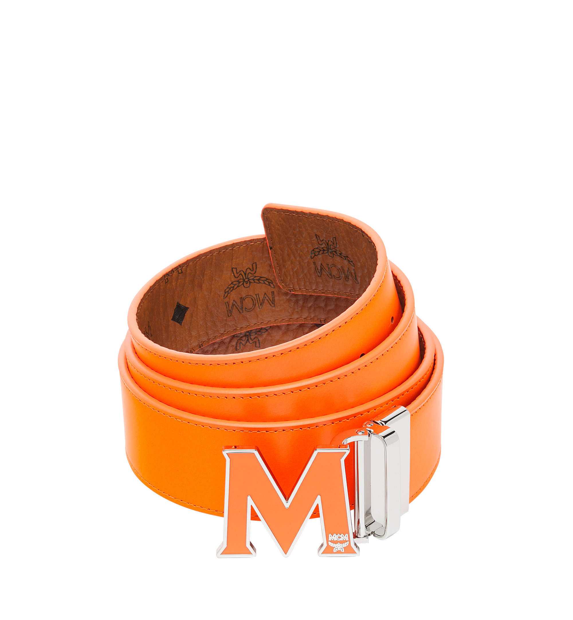 MCM Claus Flat M Reversible Belt 1.5" in Visetos Cognac MXB9SVI28CO001 Alternate View 1