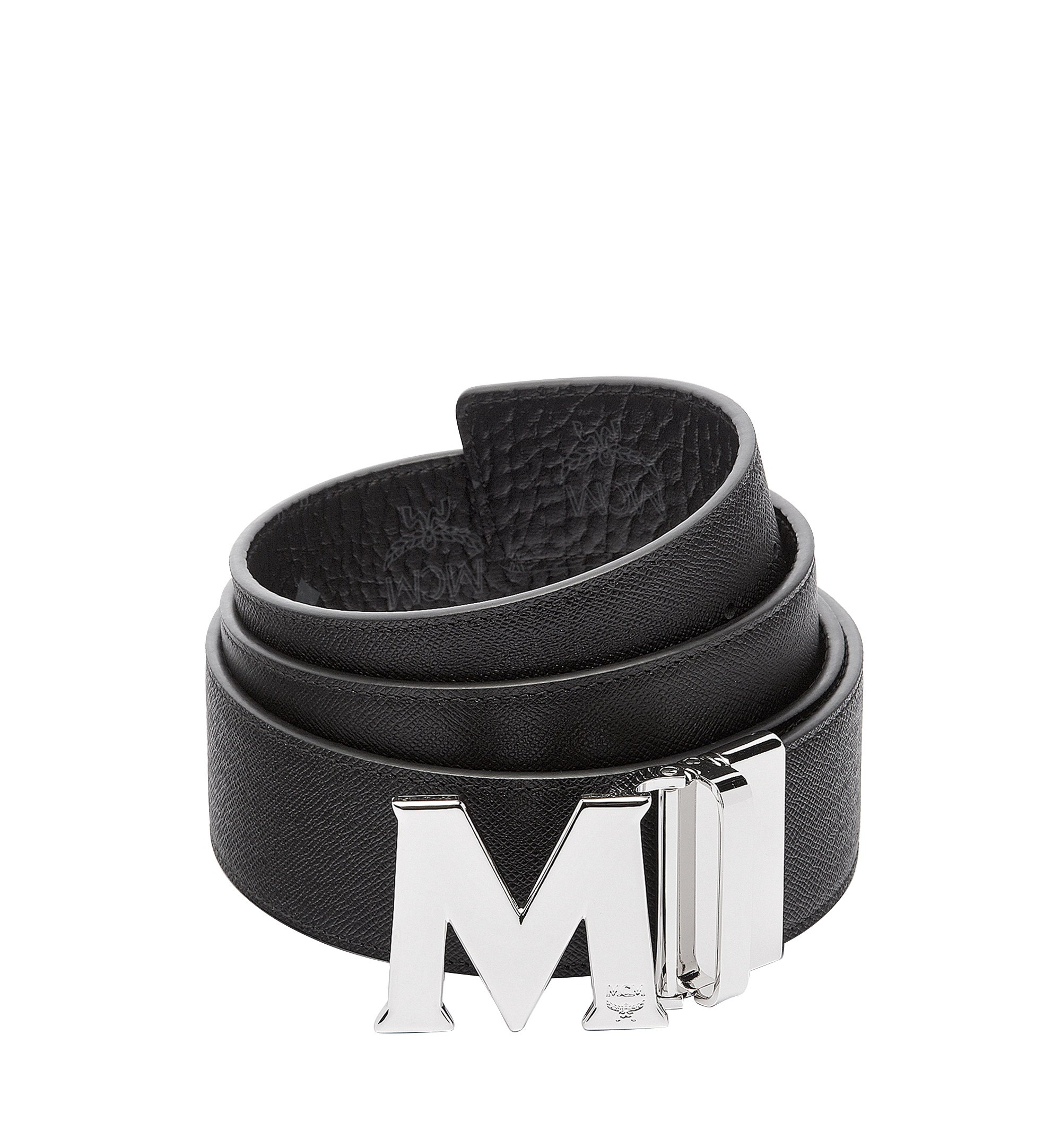 MCM Claus M Reversible Belt 4.5 cm in Visetos Black MXBAAVI01BK001 Alternate View 1