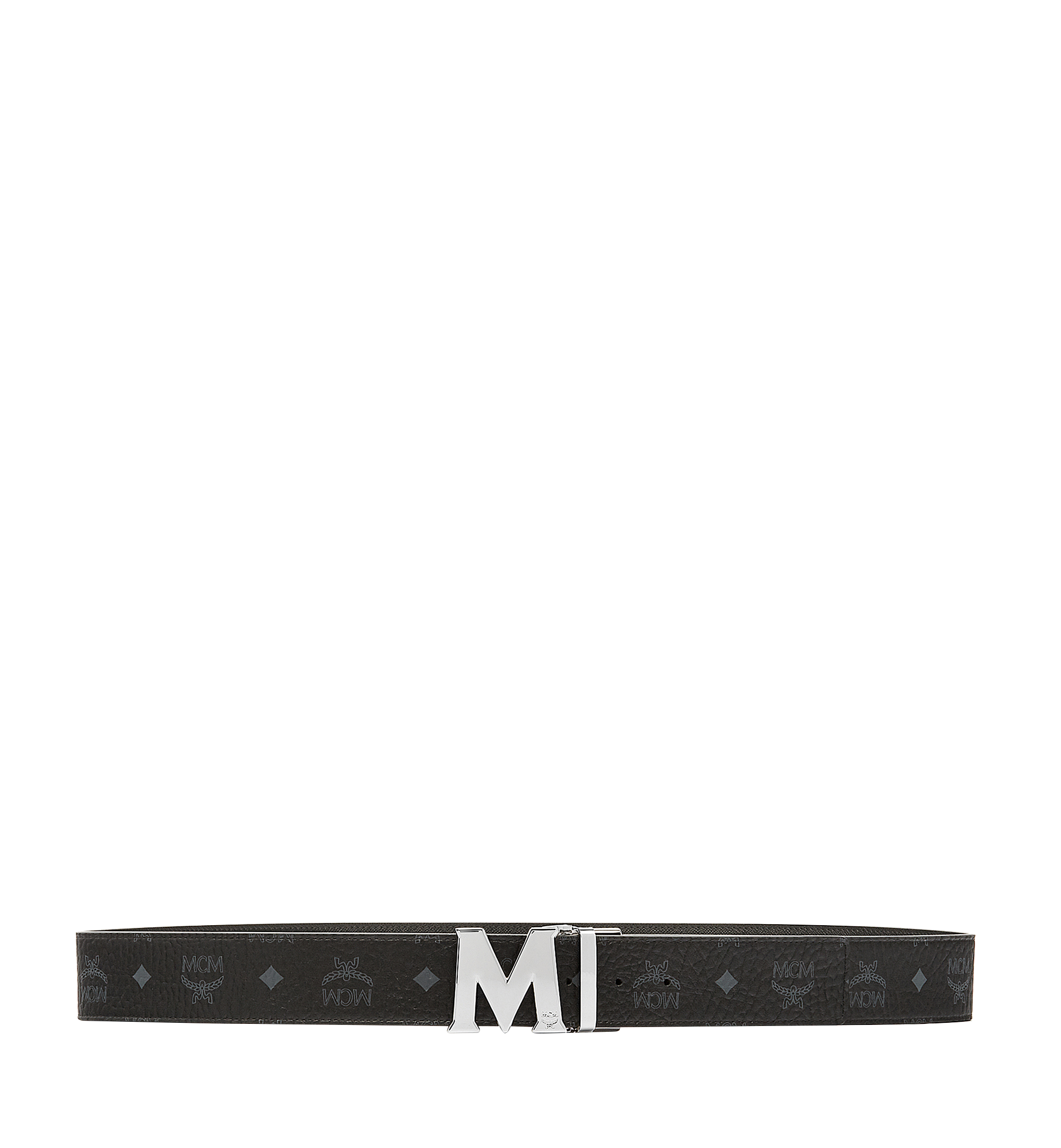MCM Claus M Reversible Belt 4.5 cm in Visetos Black MXBAAVI01BK001 Alternate View 2