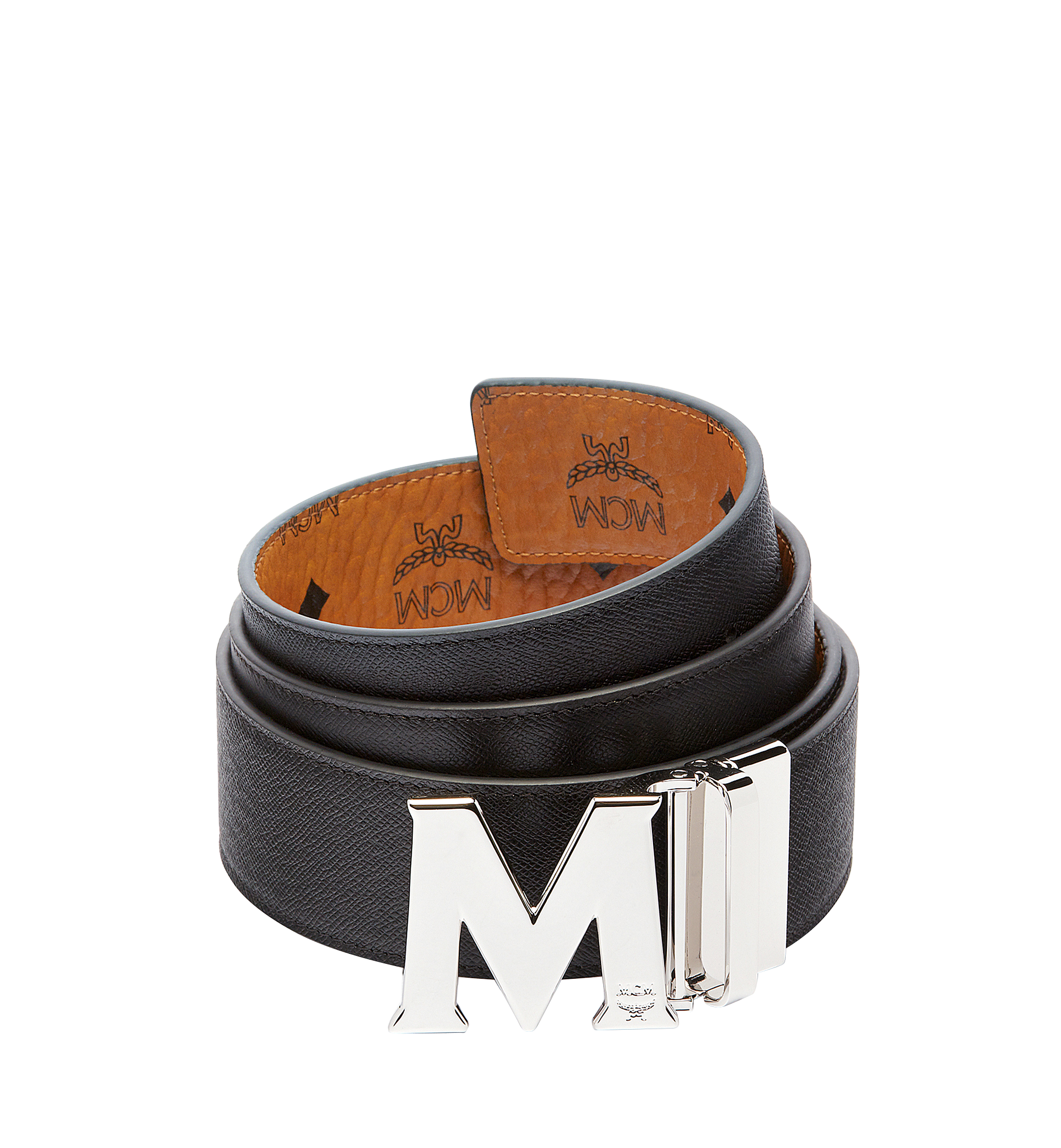 MCM Claus M Reversible Belt 1.75" in Visetos Cognac MXBAAVI01CO001 Alternate View 1