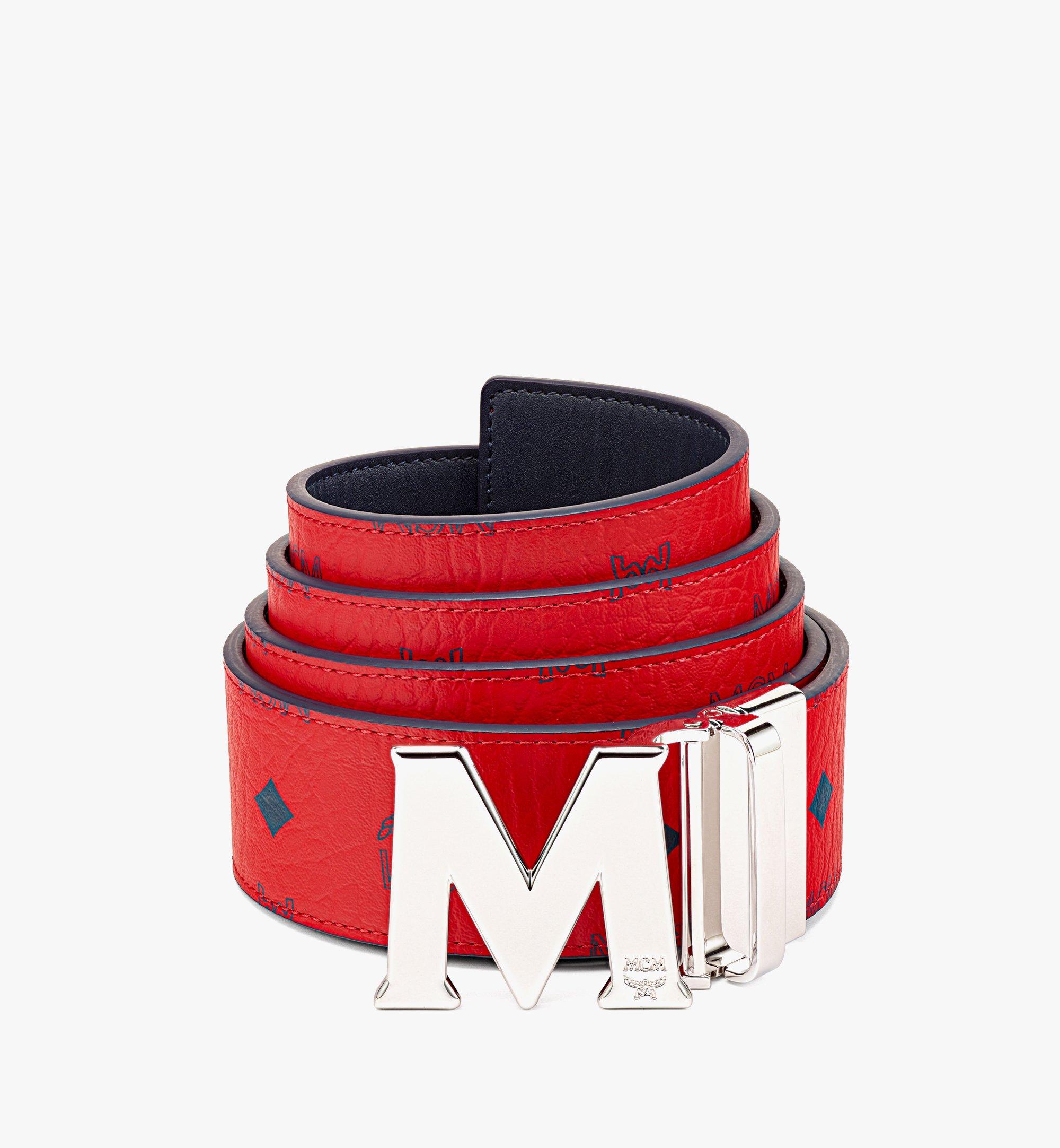 MCM Claus M Reversible Belt 1.75” in Visetos Red MXBAAVI01XC001 Alternate View 1